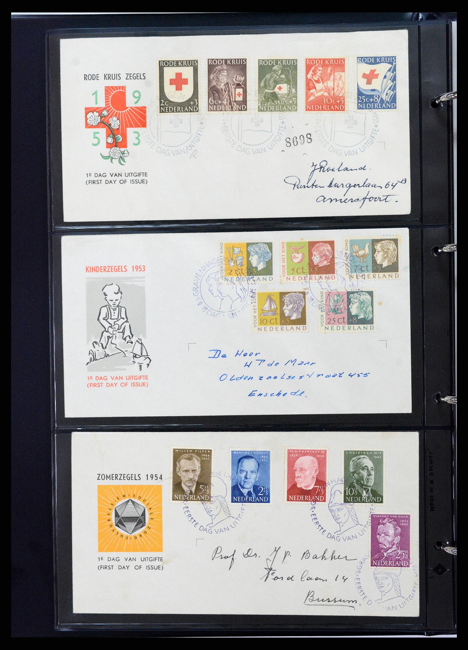 37992 006 - Stamp Collection 37992 Netherlands FDC's 1950-1973.