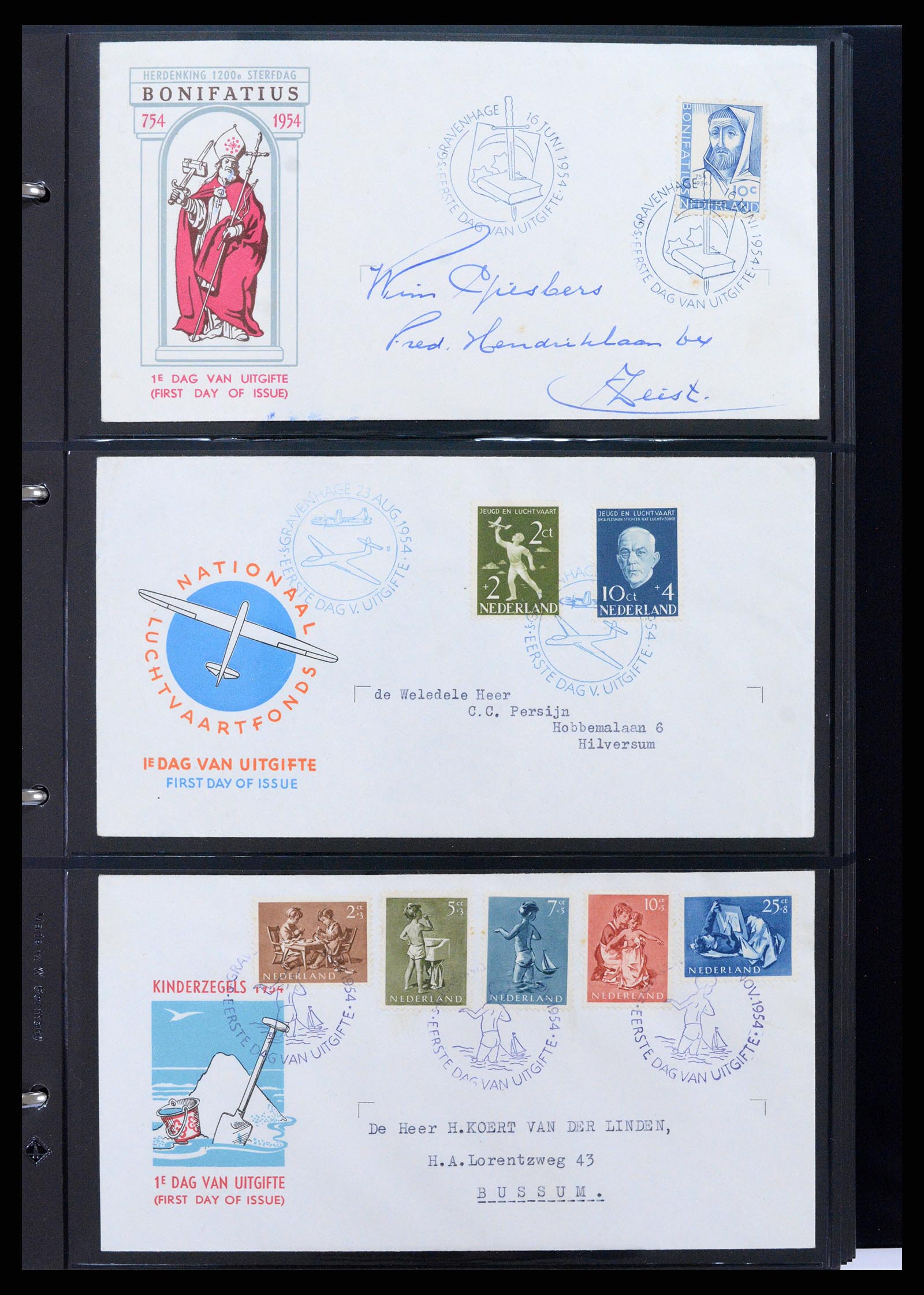 37992 007 - Postzegelverzameling 37992 Nederland FDC's 1950-1973.