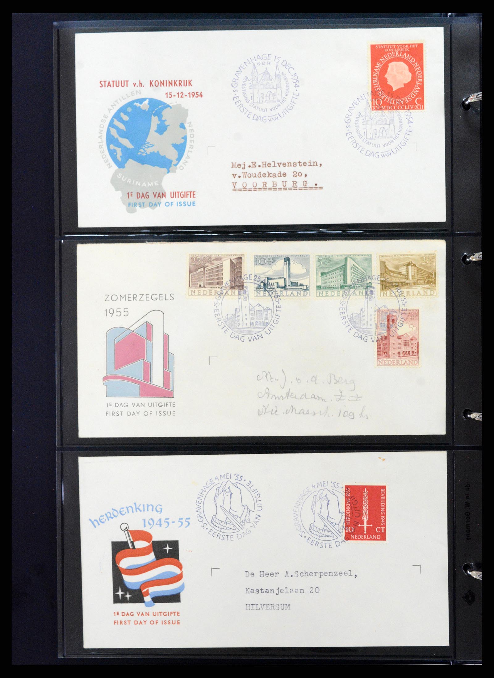 37992 008 - Postzegelverzameling 37992 Nederland FDC's 1950-1973.