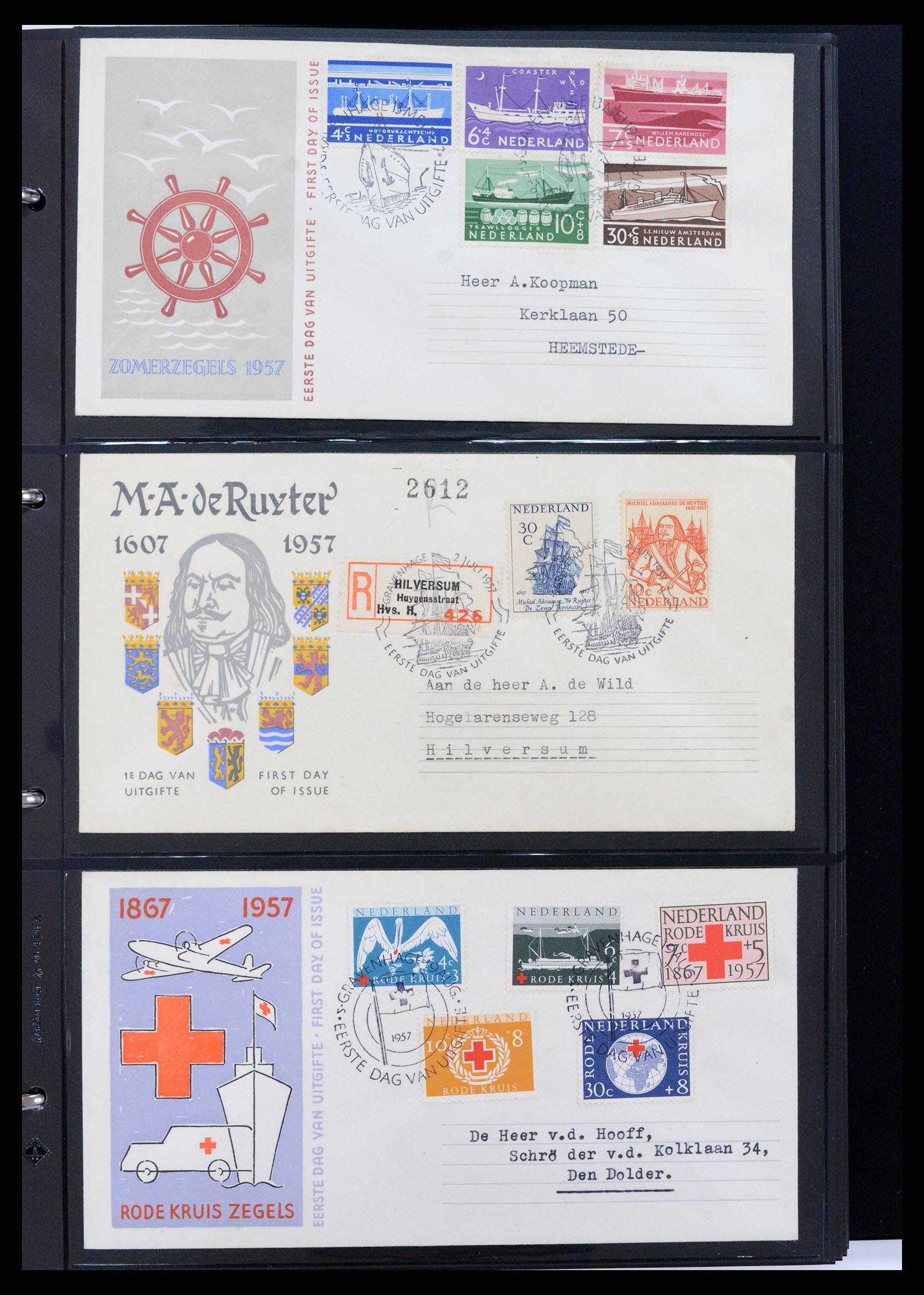 37992 011 - Postzegelverzameling 37992 Nederland FDC's 1950-1973.