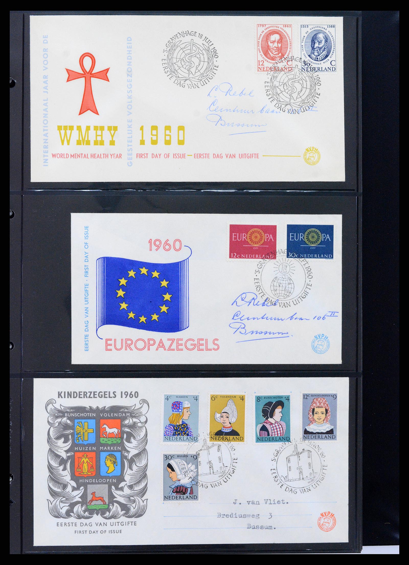 37992 017 - Postzegelverzameling 37992 Nederland FDC's 1950-1973.
