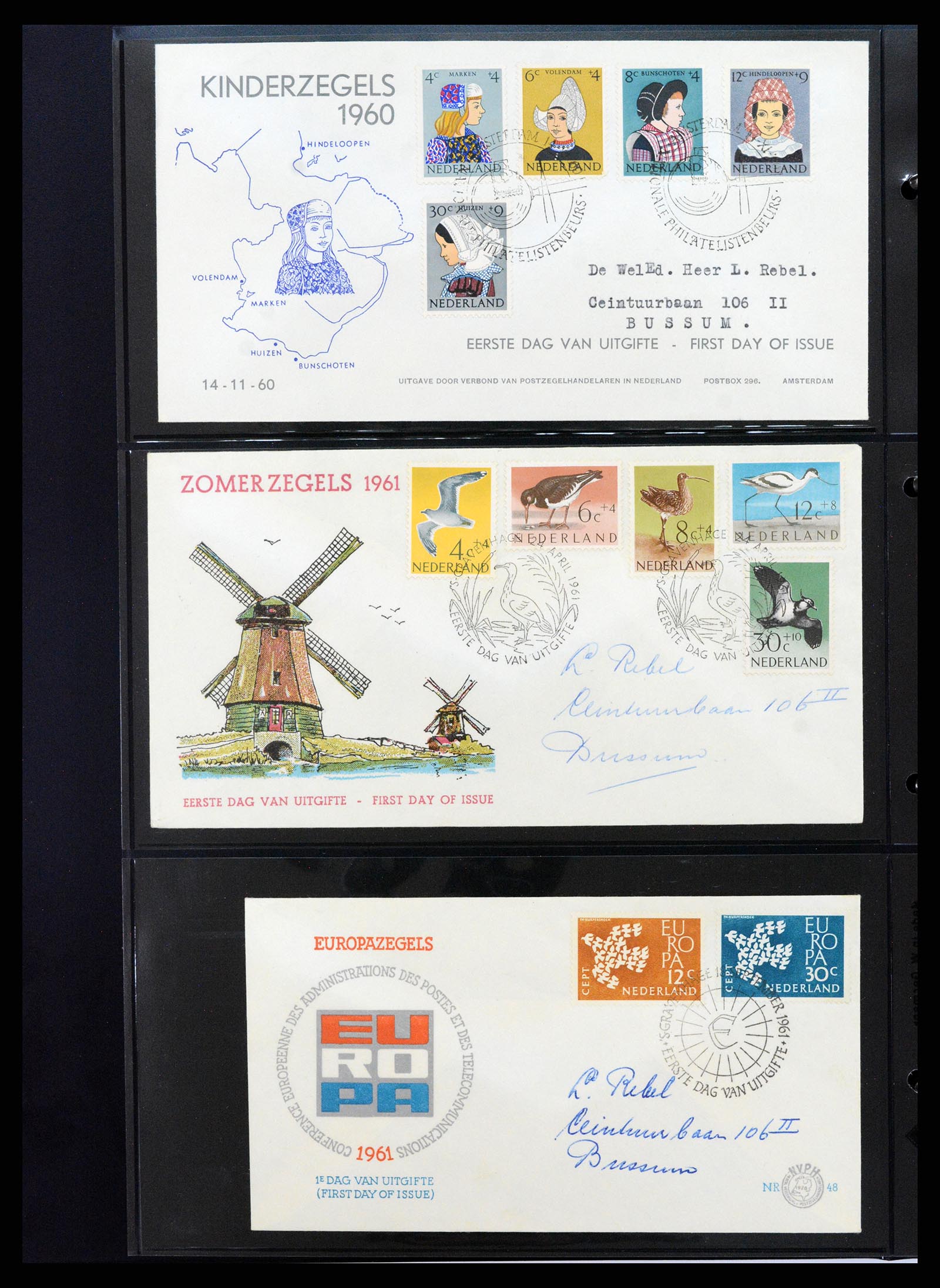 37992 018 - Postzegelverzameling 37992 Nederland FDC's 1950-1973.