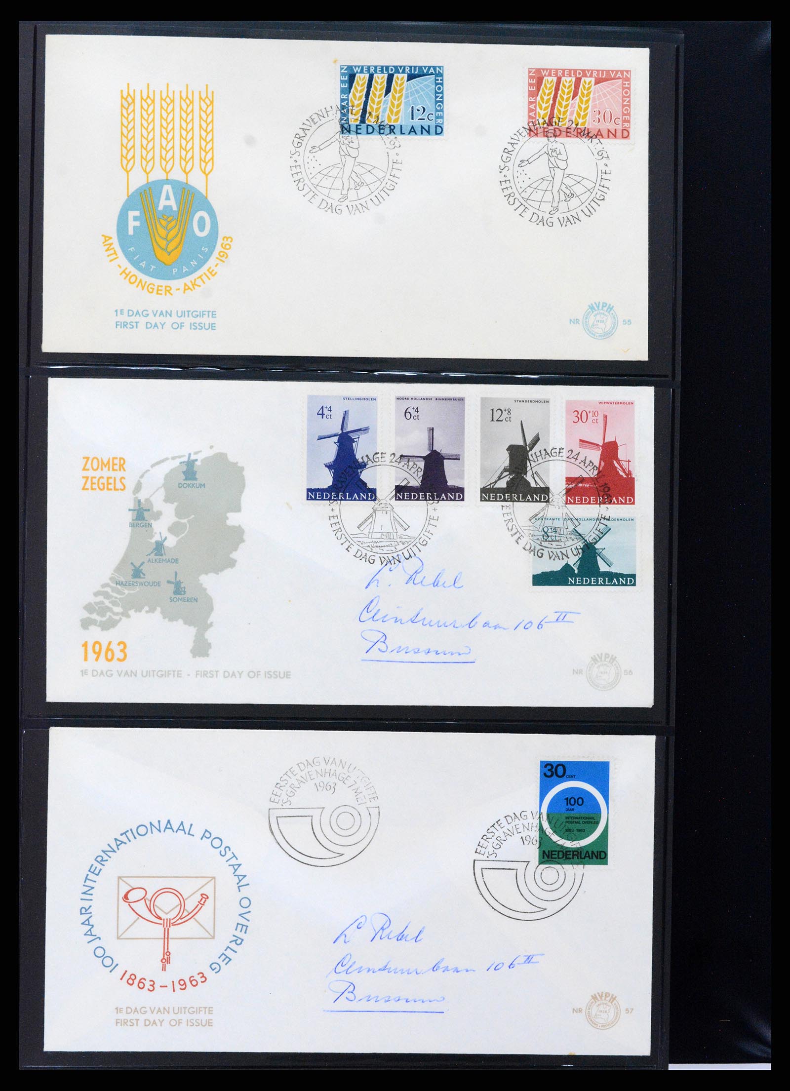 37992 021 - Stamp Collection 37992 Netherlands FDC's 1950-1973.
