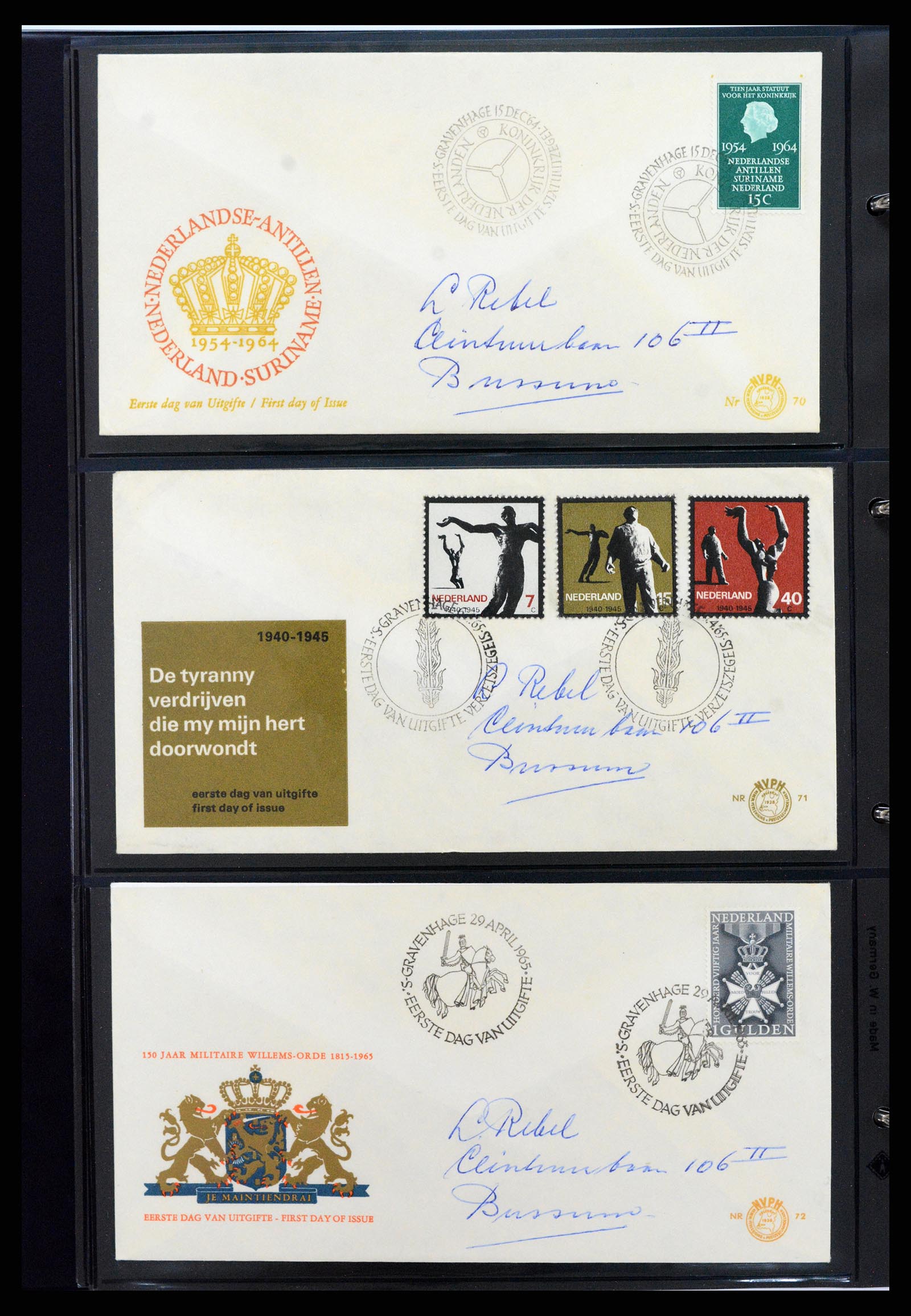 37992 026 - Stamp Collection 37992 Netherlands FDC's 1950-1973.