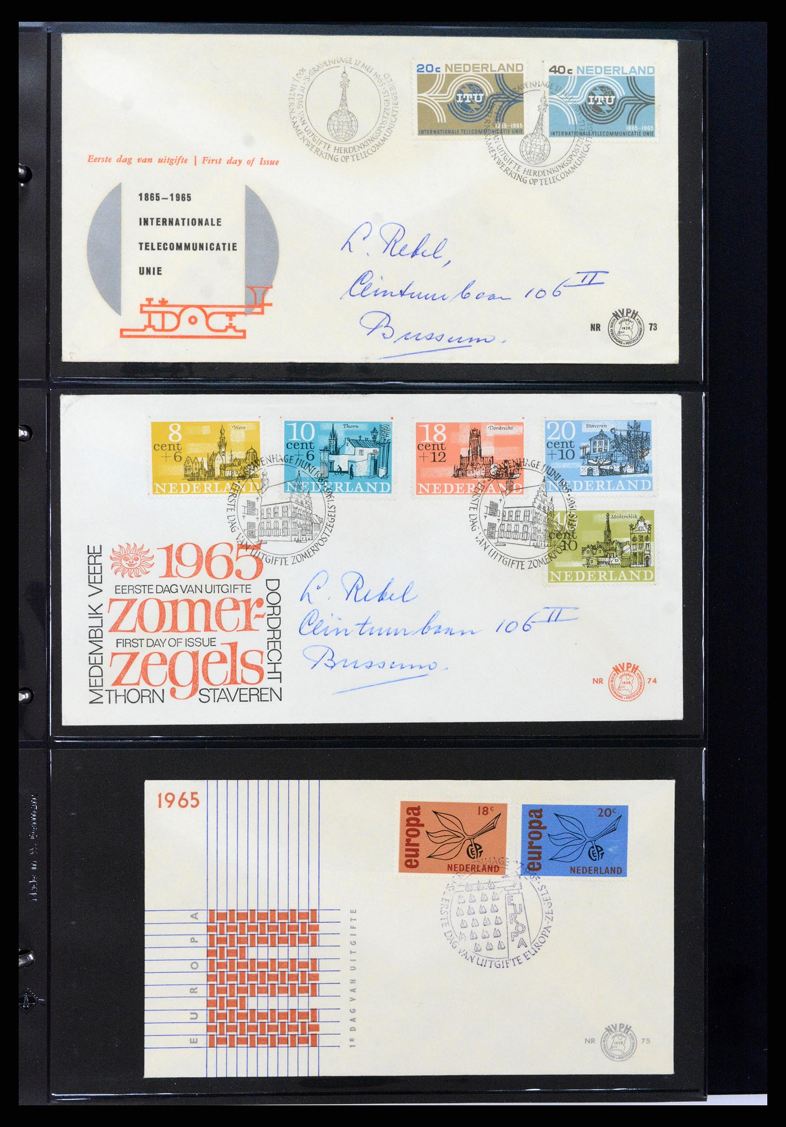 37992 027 - Stamp Collection 37992 Netherlands FDC's 1950-1973.
