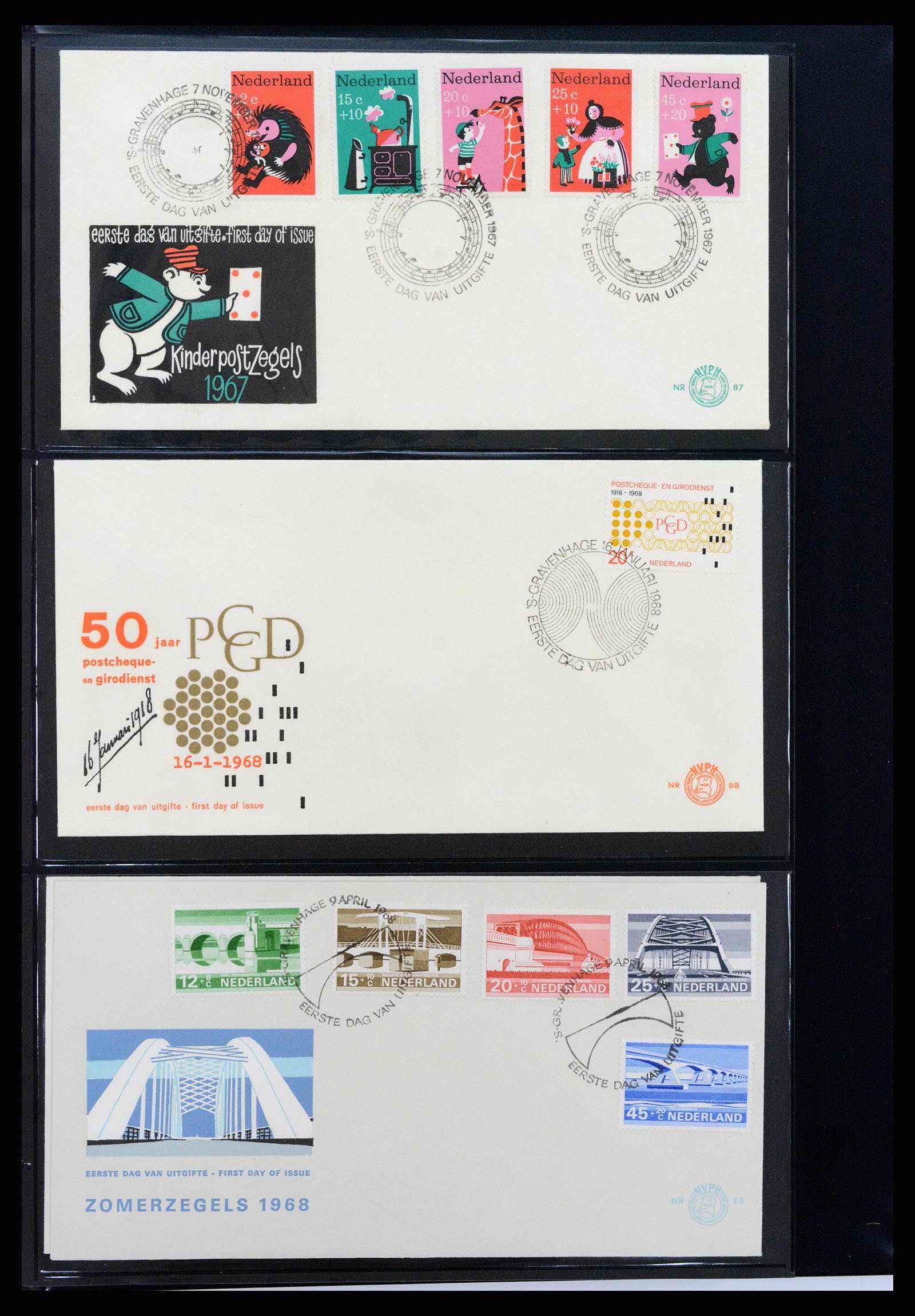 37992 033 - Stamp Collection 37992 Netherlands FDC's 1950-1973.