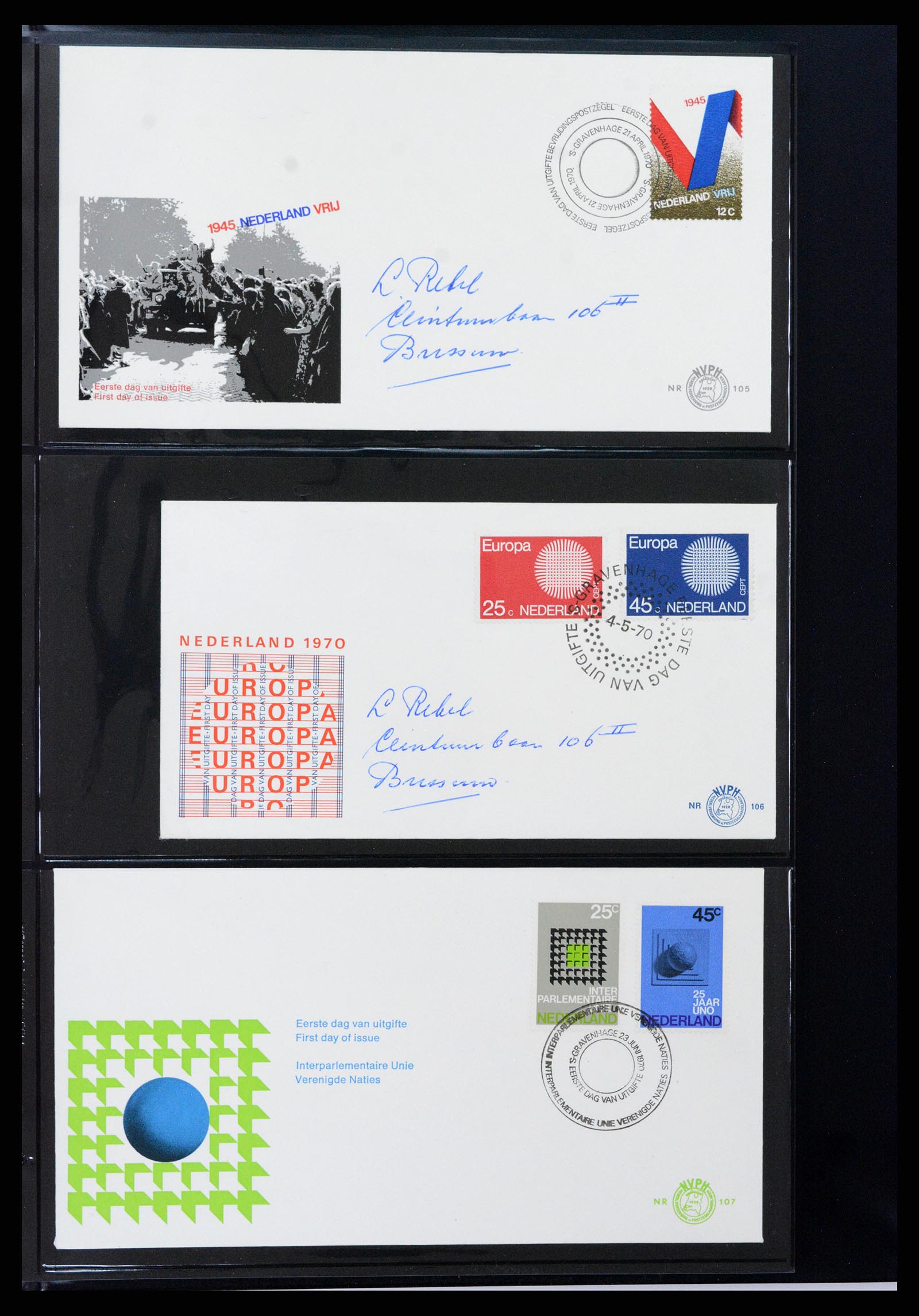 37992 039 - Stamp Collection 37992 Netherlands FDC's 1950-1973.