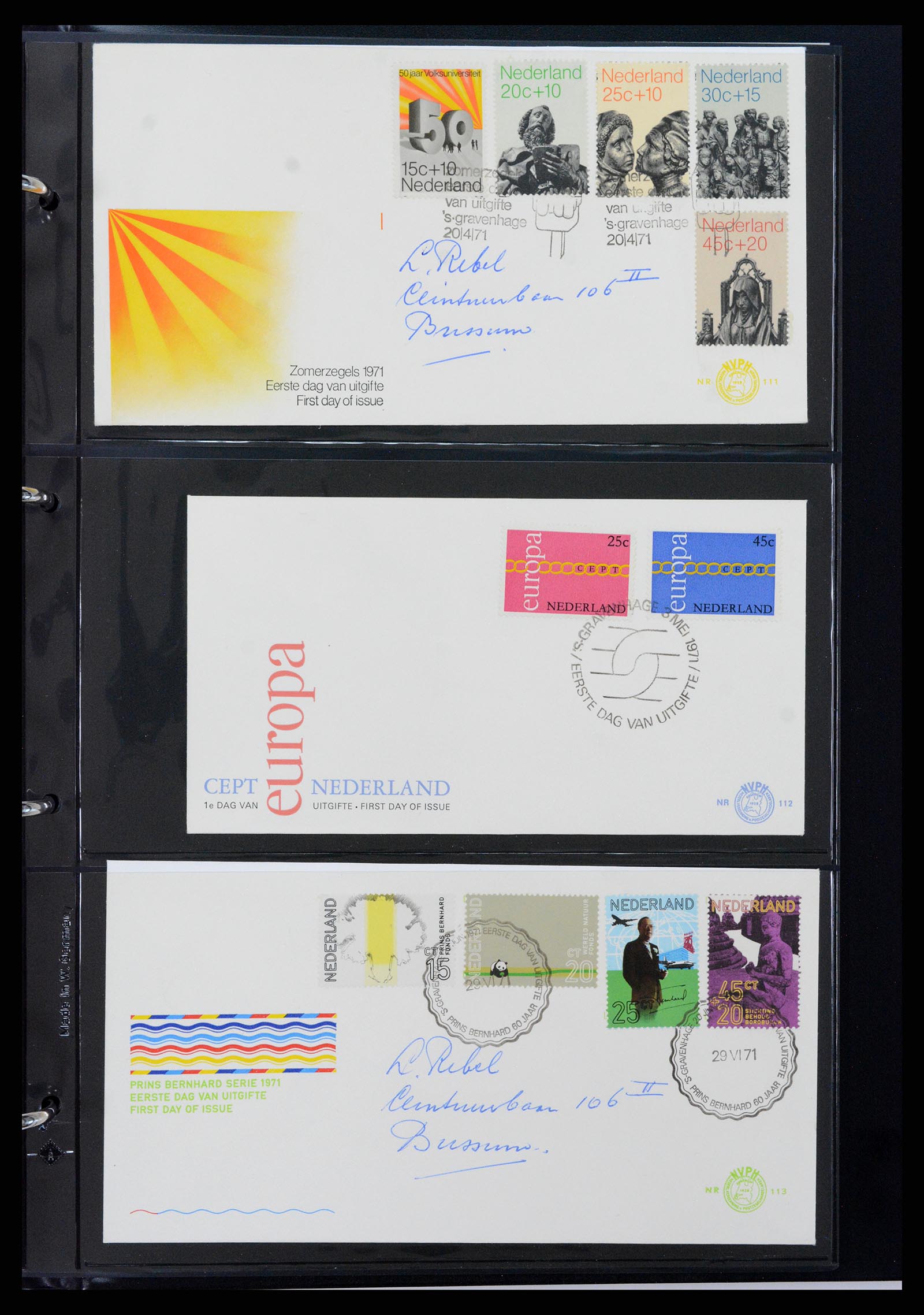 37992 041 - Stamp Collection 37992 Netherlands FDC's 1950-1973.