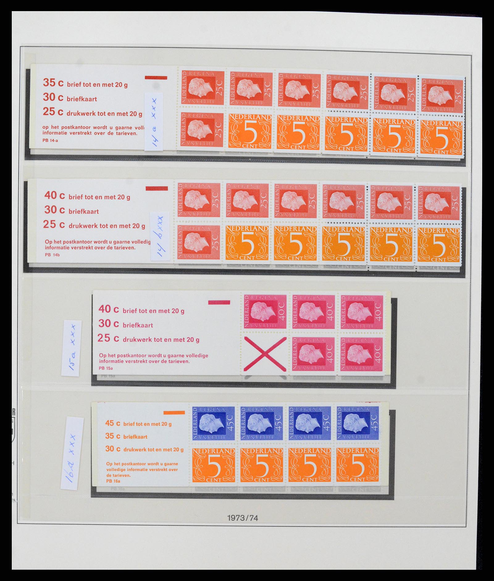 37994 014 - Stamp Collection 37994 Netherlands stampbooklets 1964-2002.