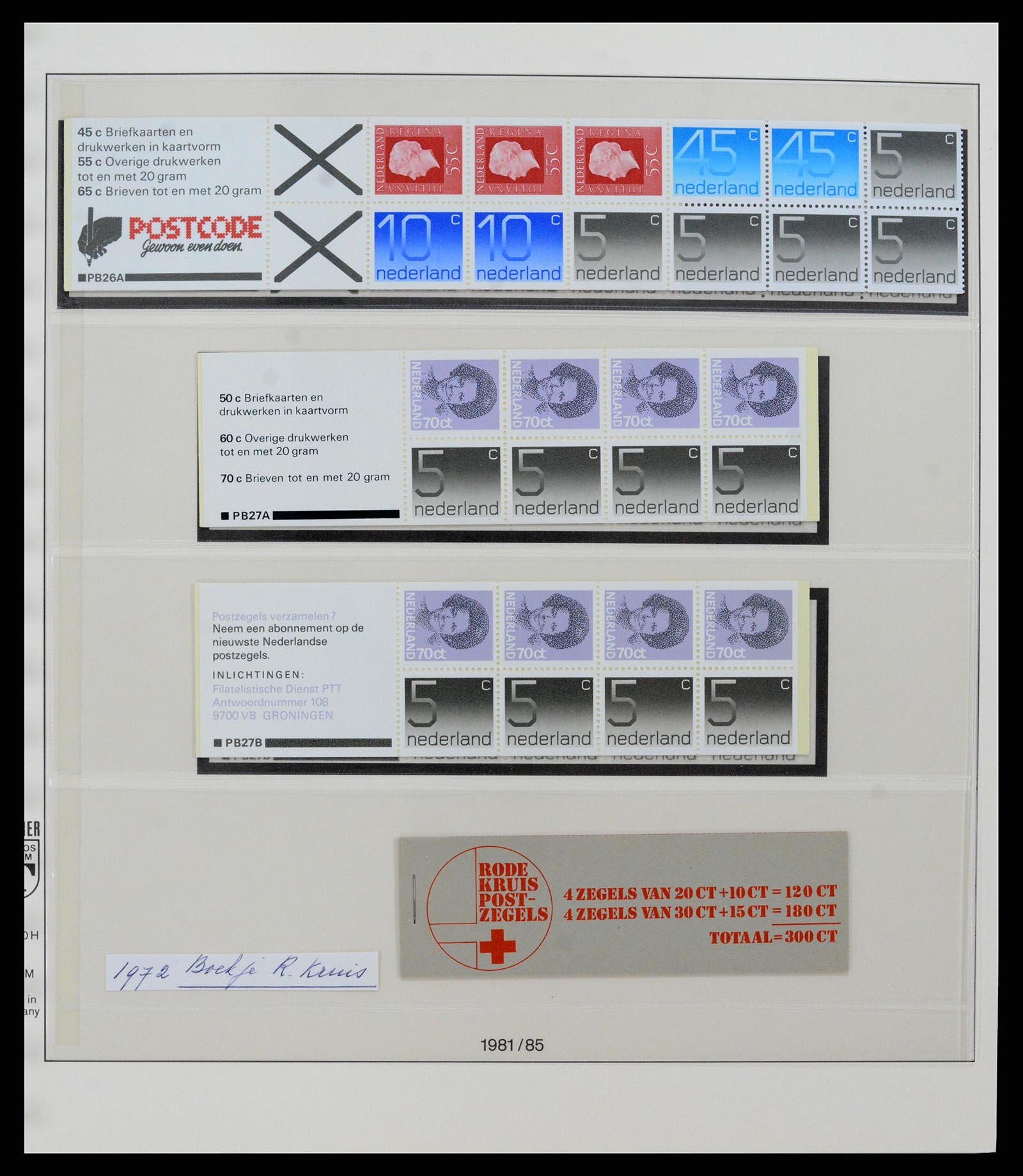 37994 019 - Postzegelverzameling 37994 Nederland automaatboekjes 1964-2002.