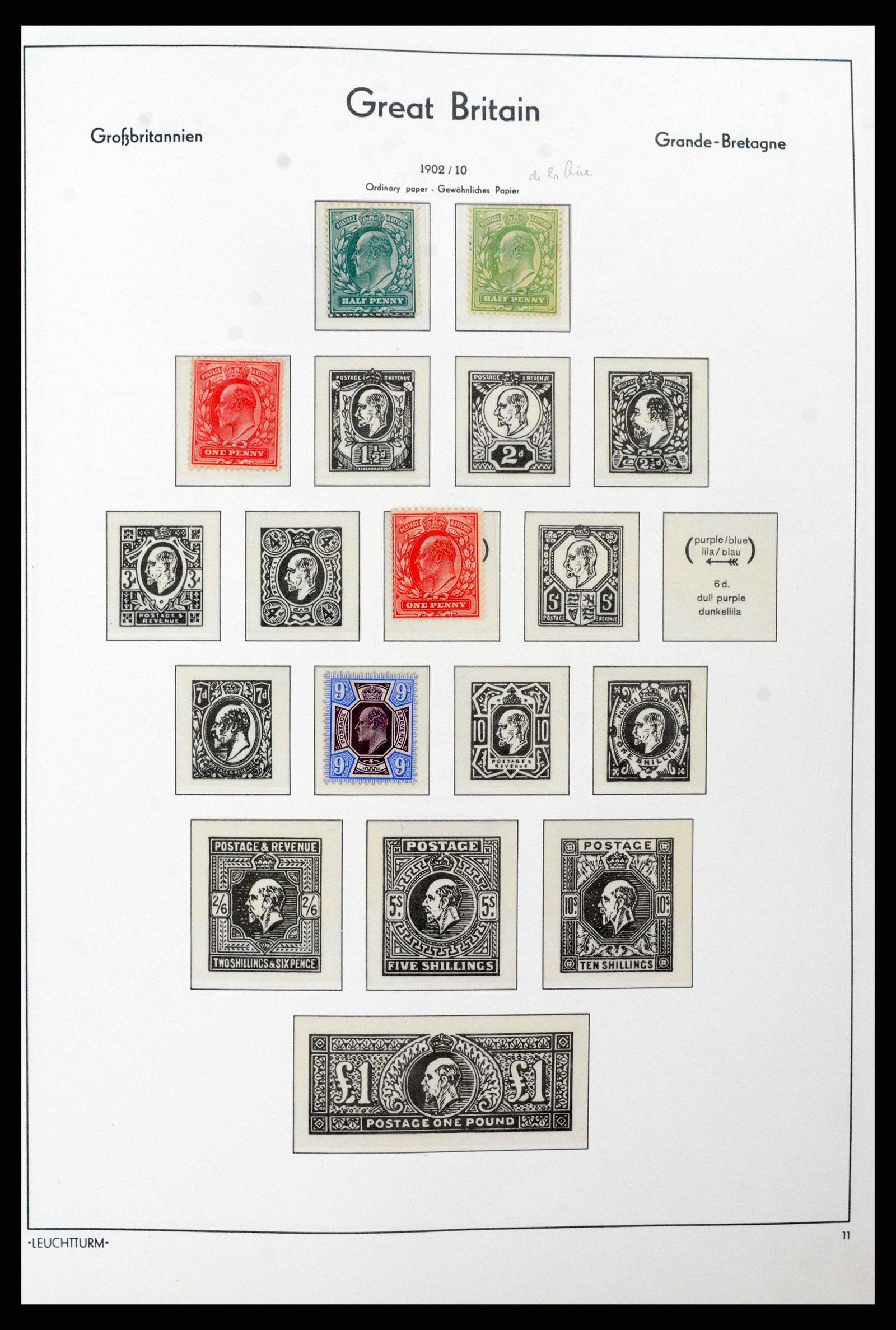 38001 001 - Postzegelverzameling 38001 Engeland 1902-1986.
