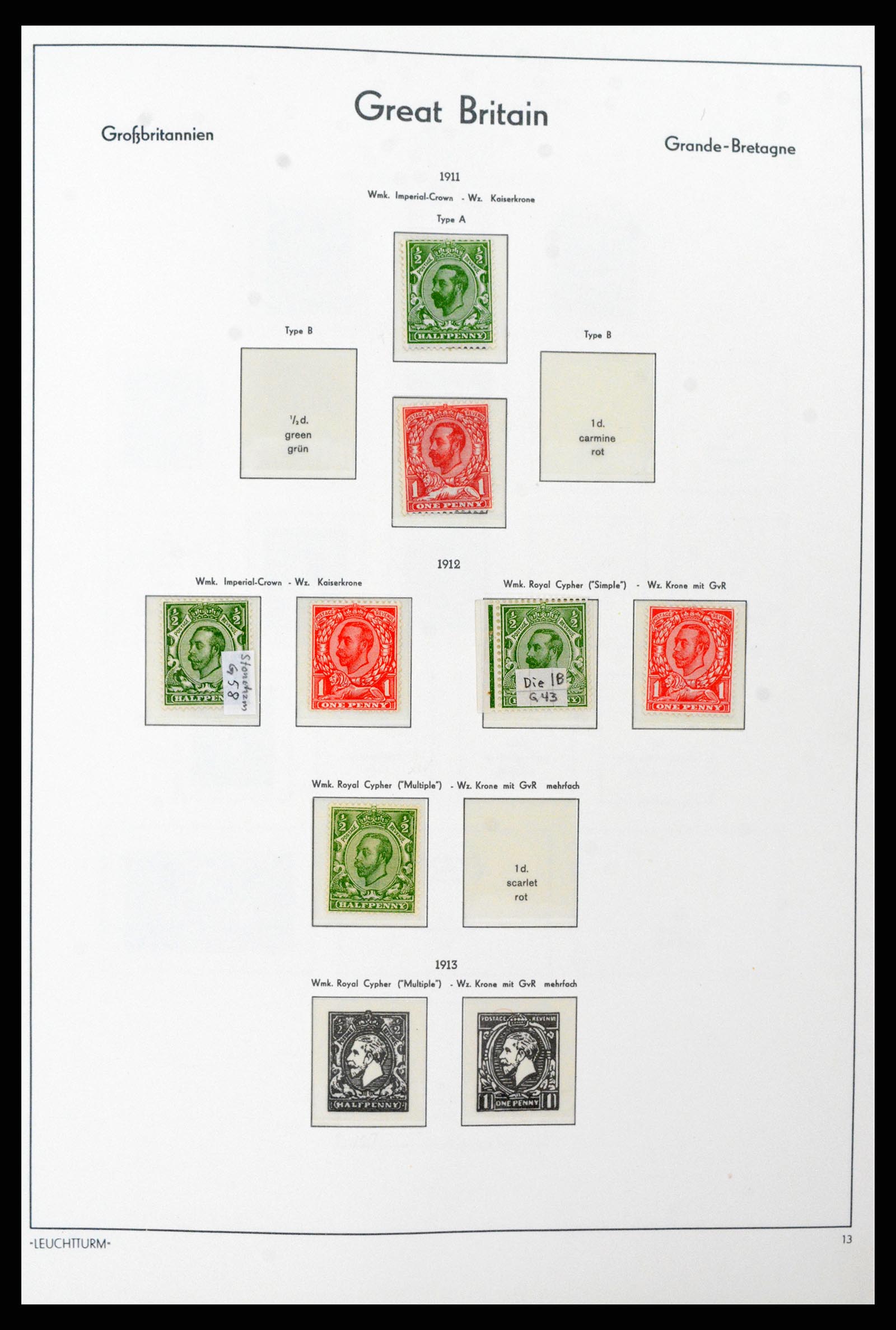 38001 004 - Postzegelverzameling 38001 Engeland 1902-1986.