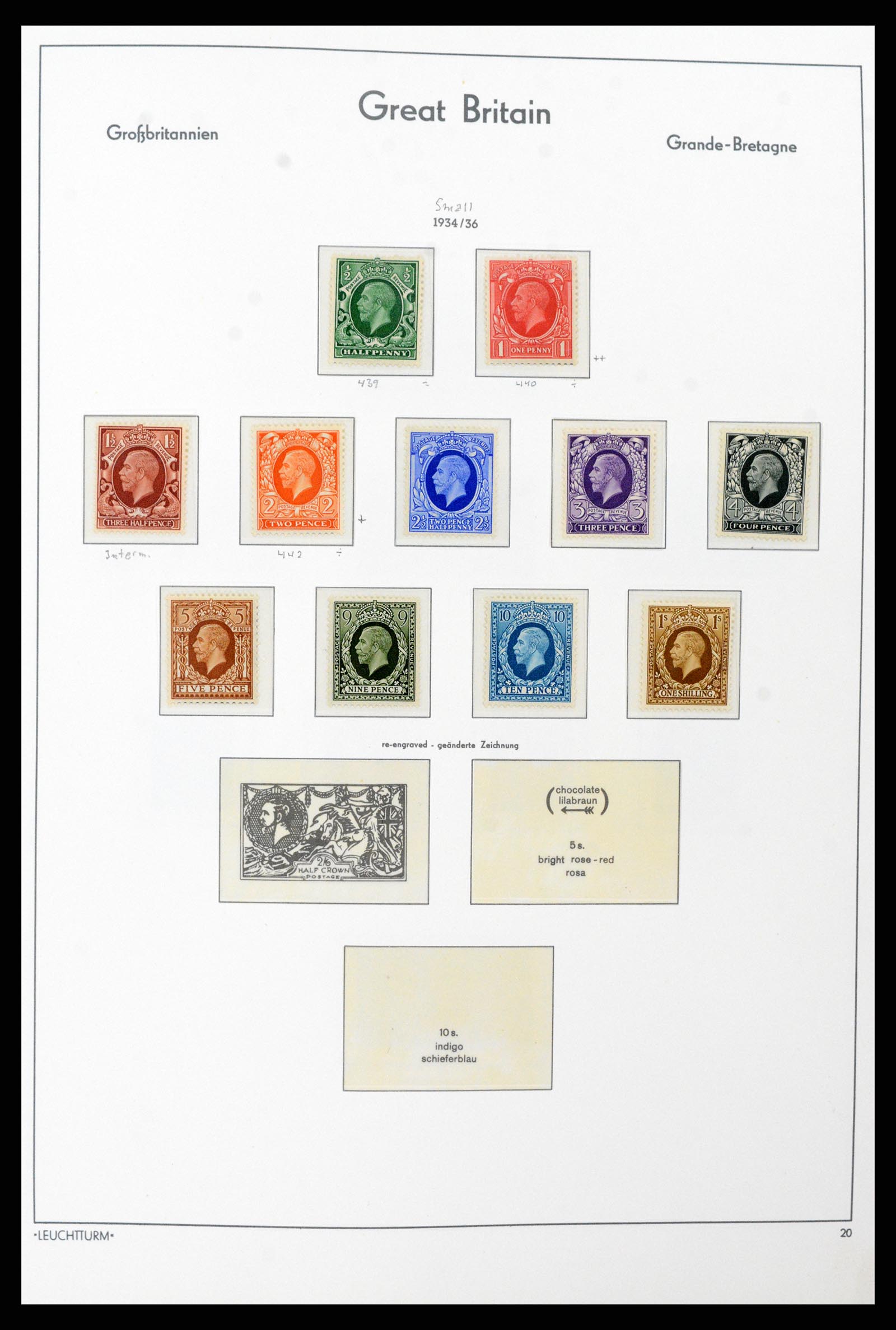 38001 010 - Postzegelverzameling 38001 Engeland 1902-1986.
