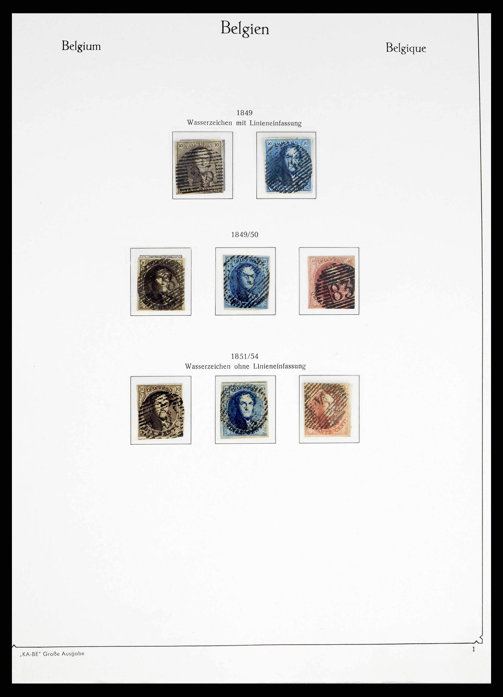 38015 0001 - Stamp collection 38015 Belgium 1849-1980.