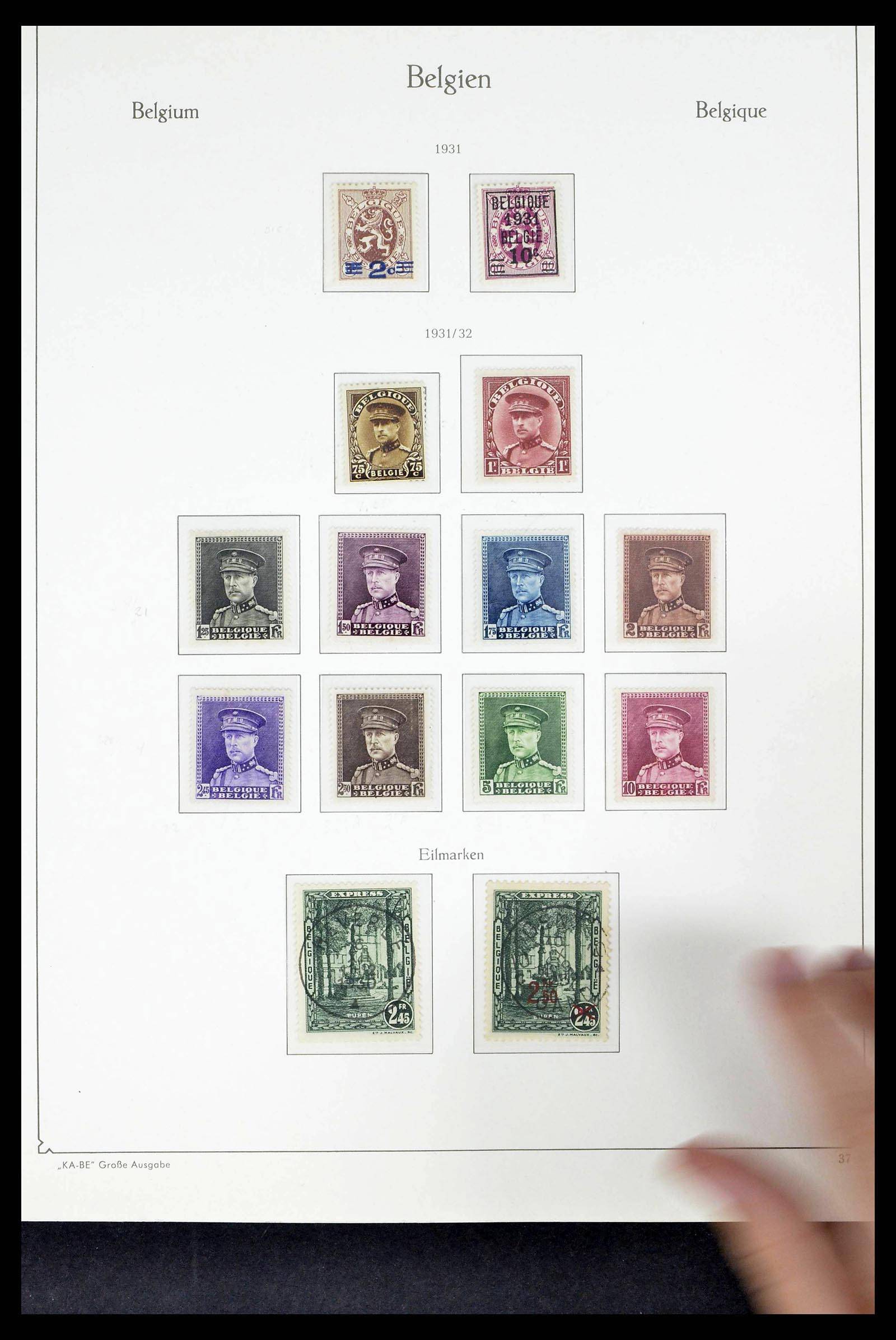 38015 0033 - Stamp collection 38015 Belgium 1849-1980.