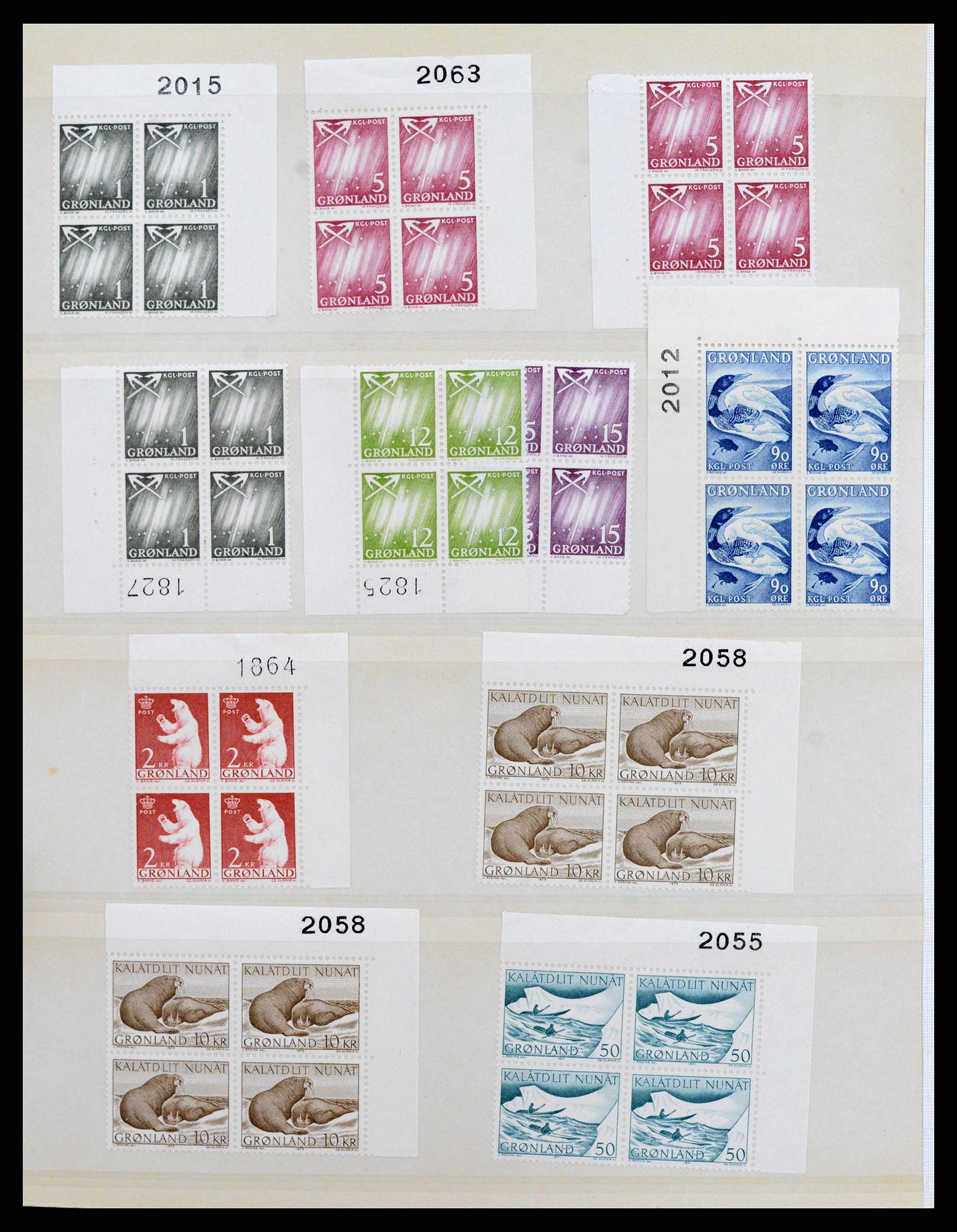 38016 002 - Postzegelverzameling 38016 Groenland 1905-1975.
