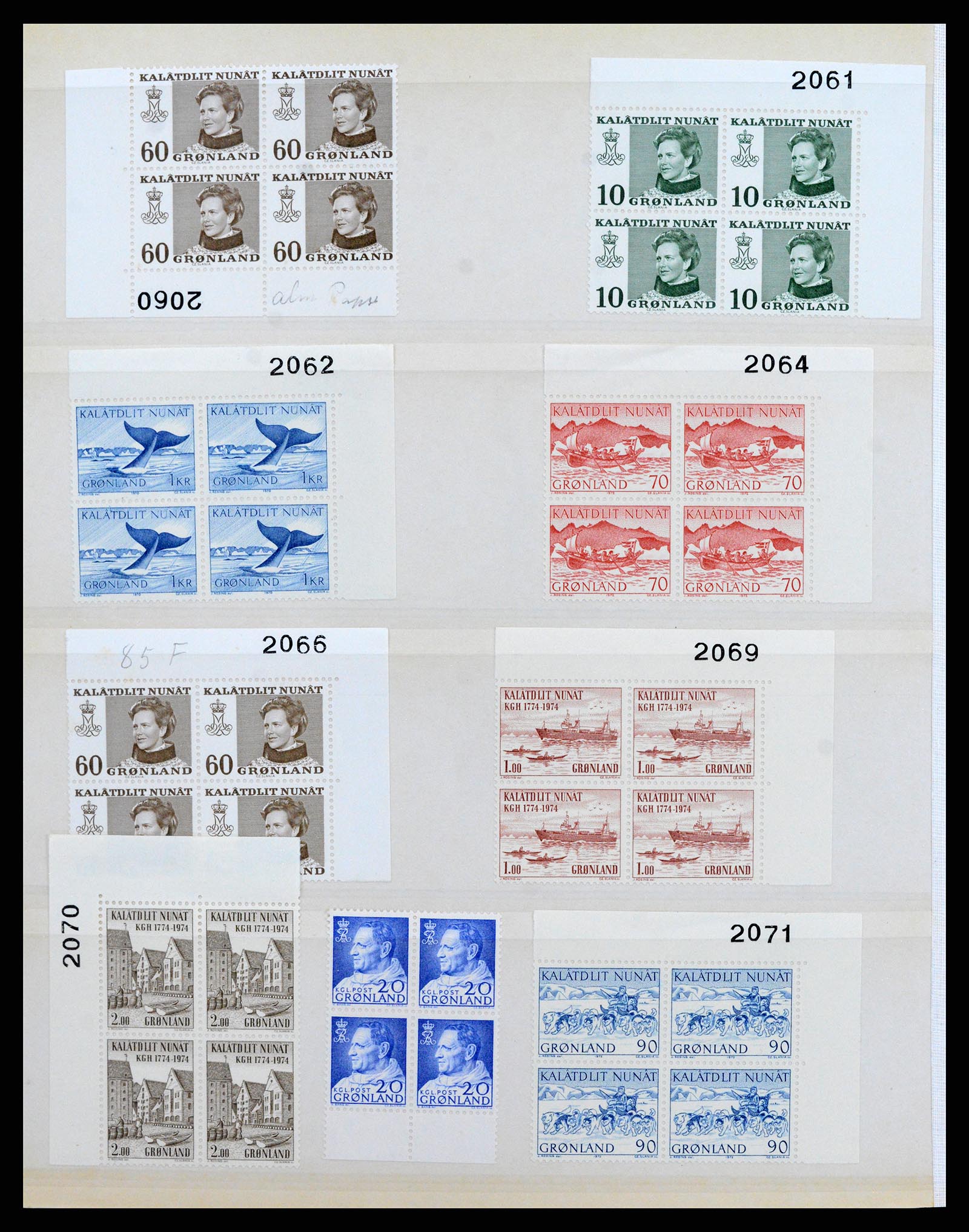 38016 004 - Postzegelverzameling 38016 Groenland 1905-1975.