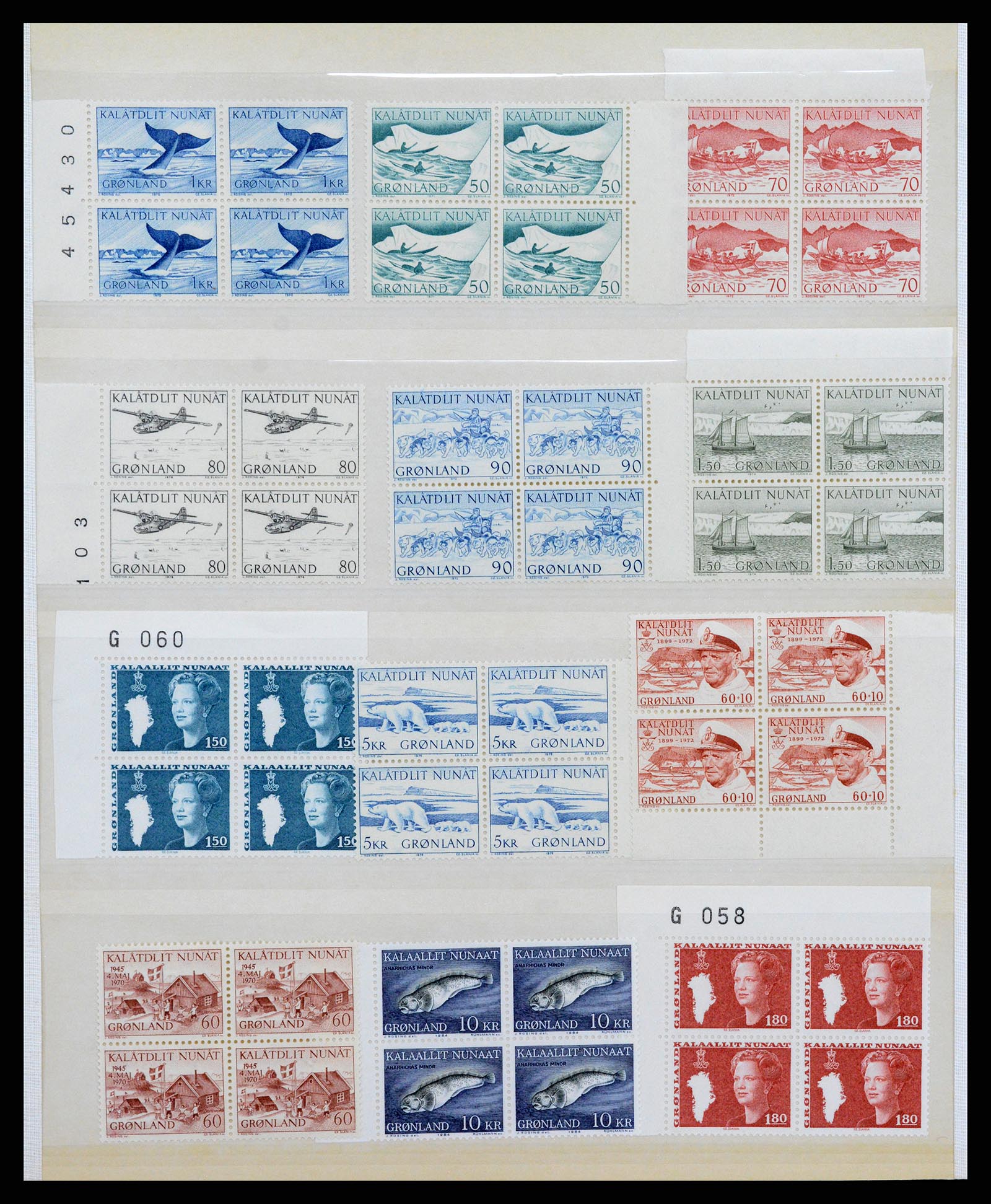 38016 005 - Postzegelverzameling 38016 Groenland 1905-1975.