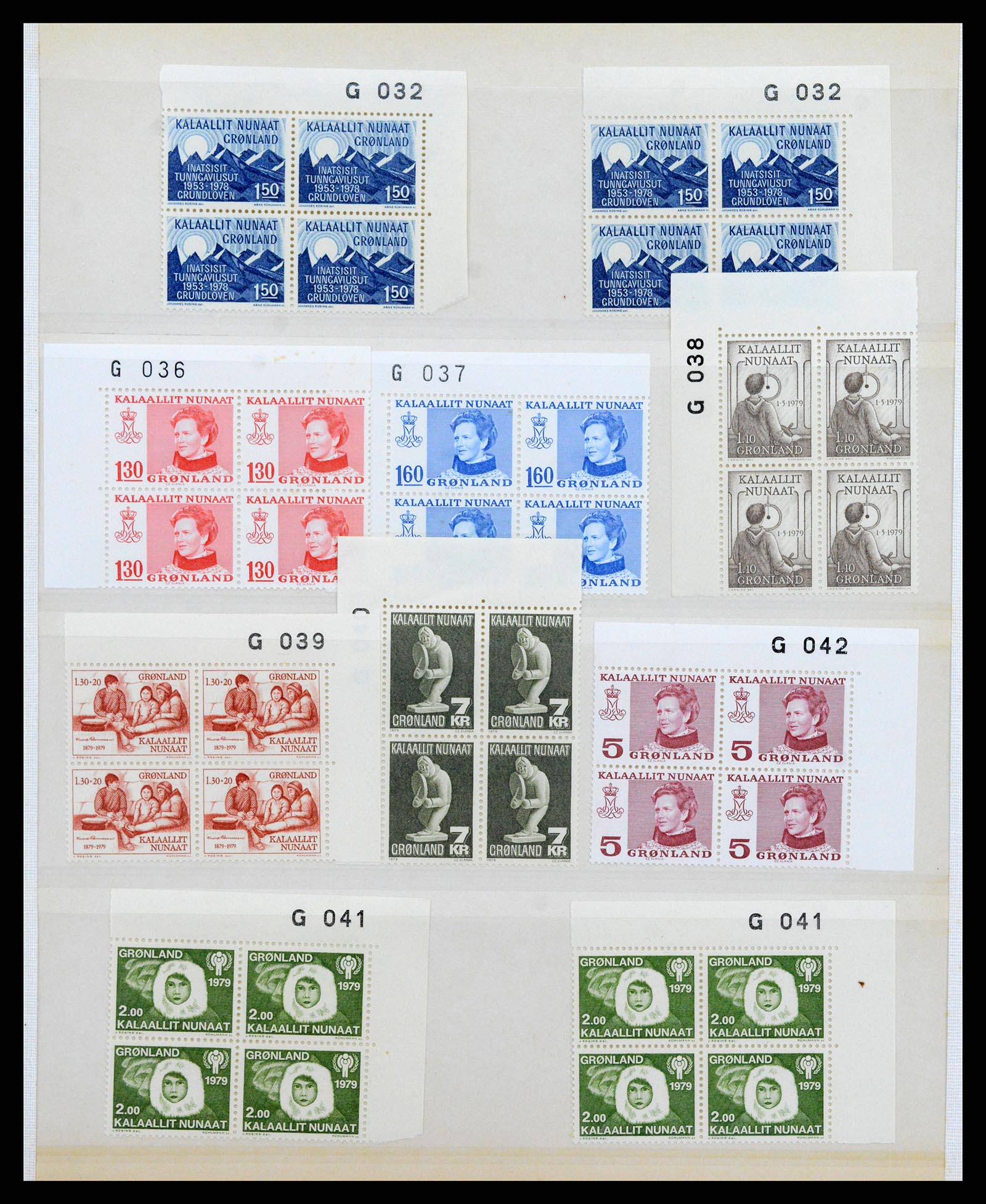 38016 009 - Postzegelverzameling 38016 Groenland 1905-1975.