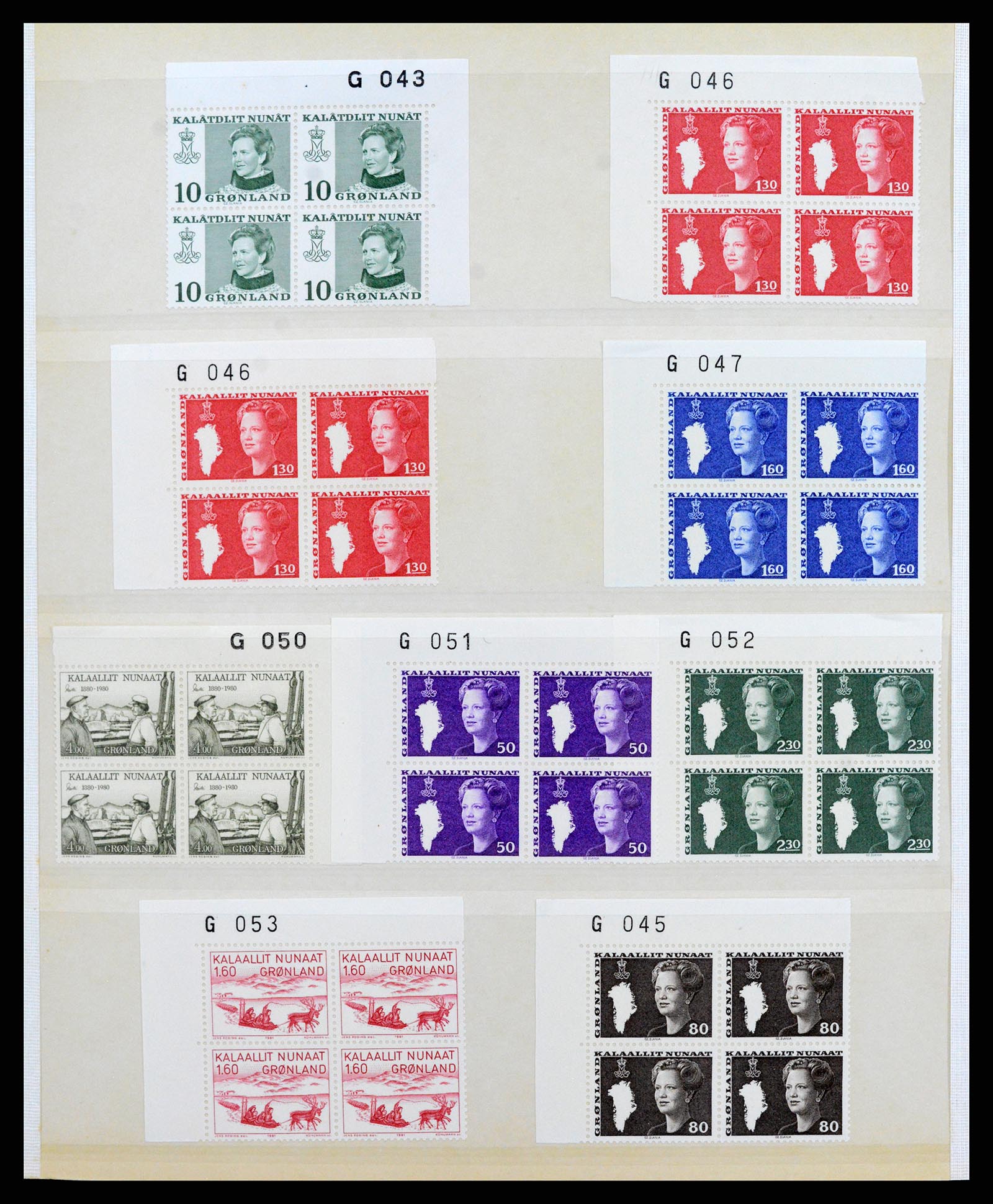 38016 010 - Postzegelverzameling 38016 Groenland 1905-1975.