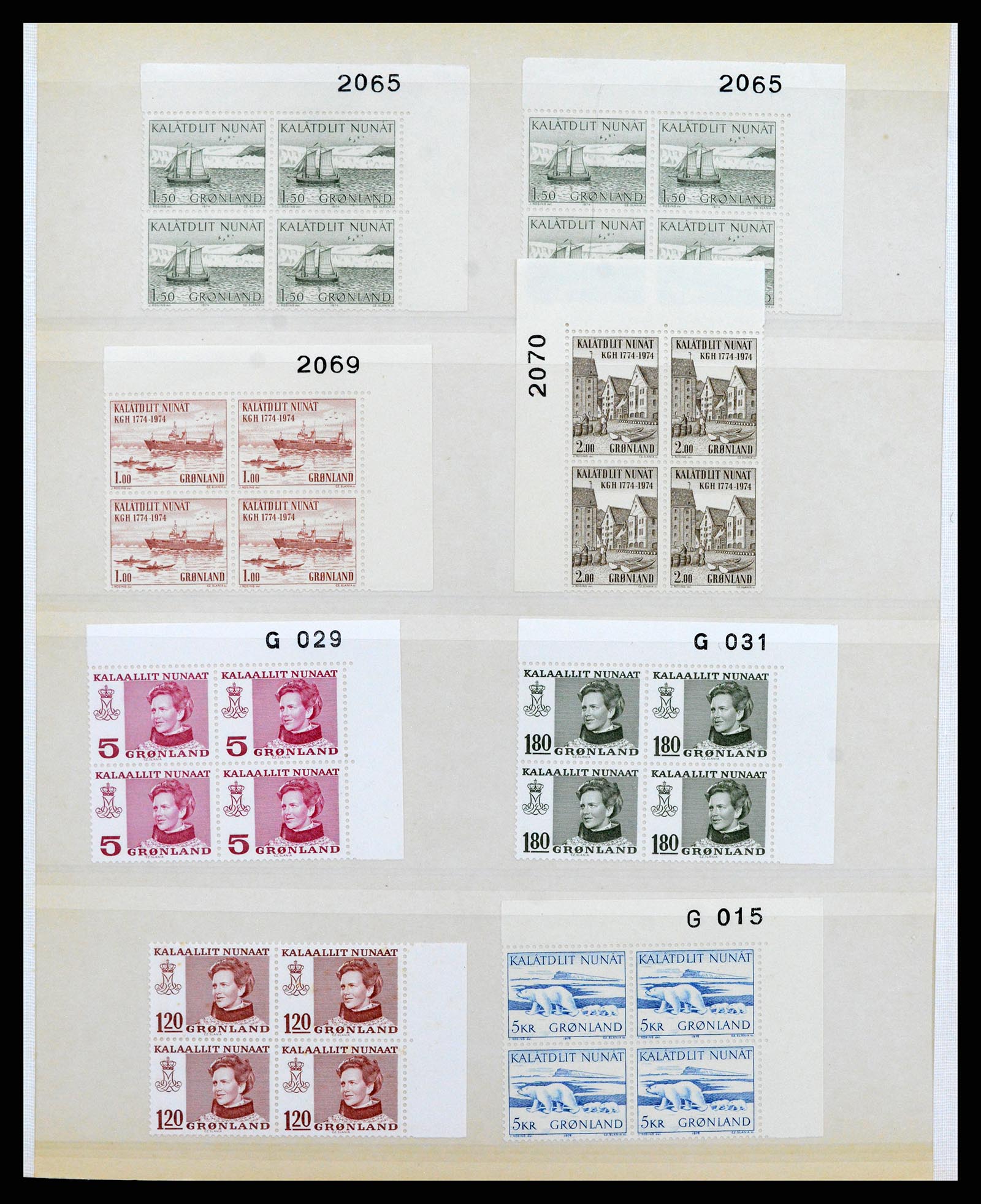 38016 016 - Postzegelverzameling 38016 Groenland 1905-1975.