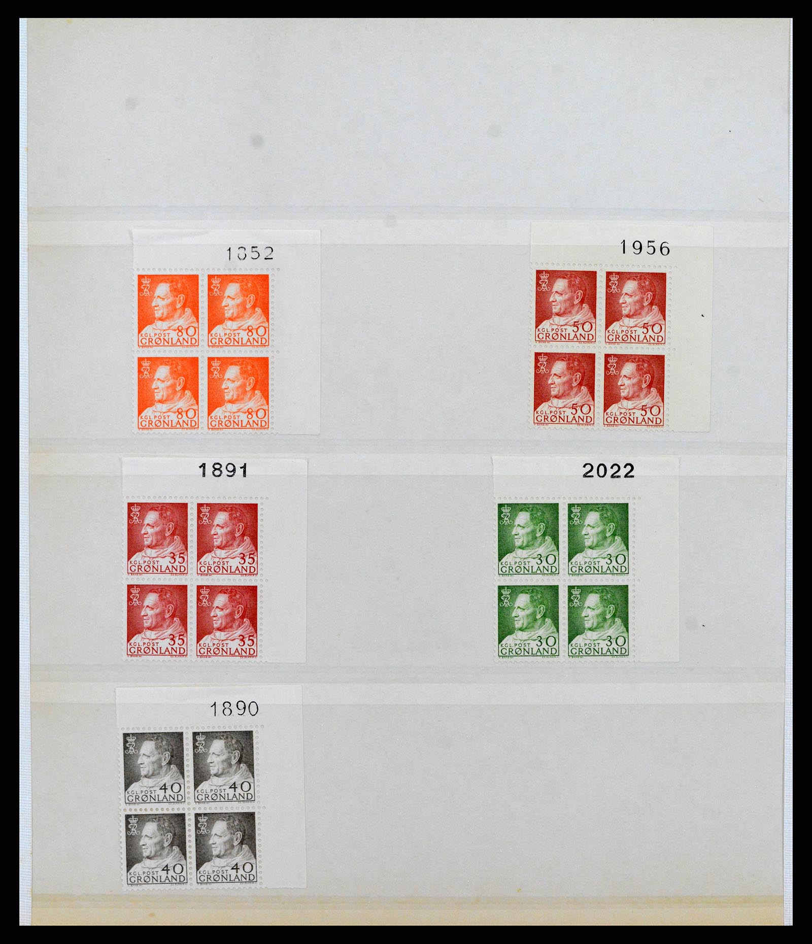 38016 020 - Postzegelverzameling 38016 Groenland 1905-1975.