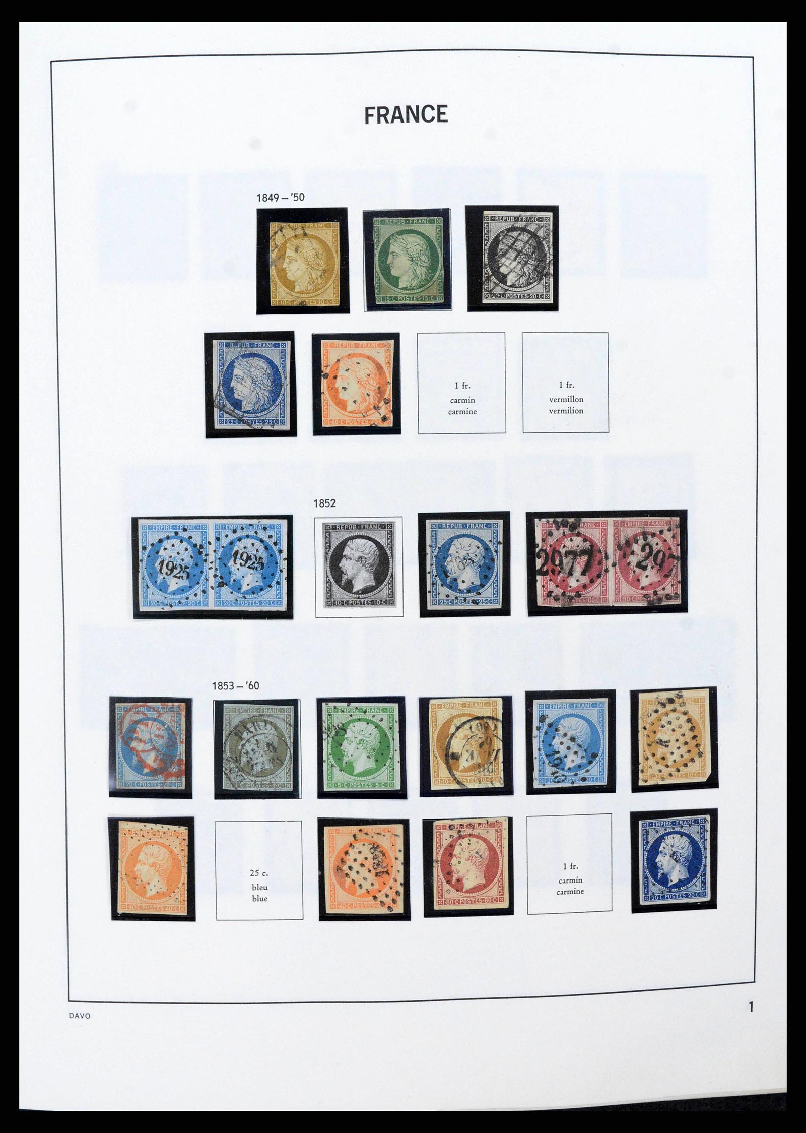38022 0001 - Stamp collection 38022 France 1849-1990.