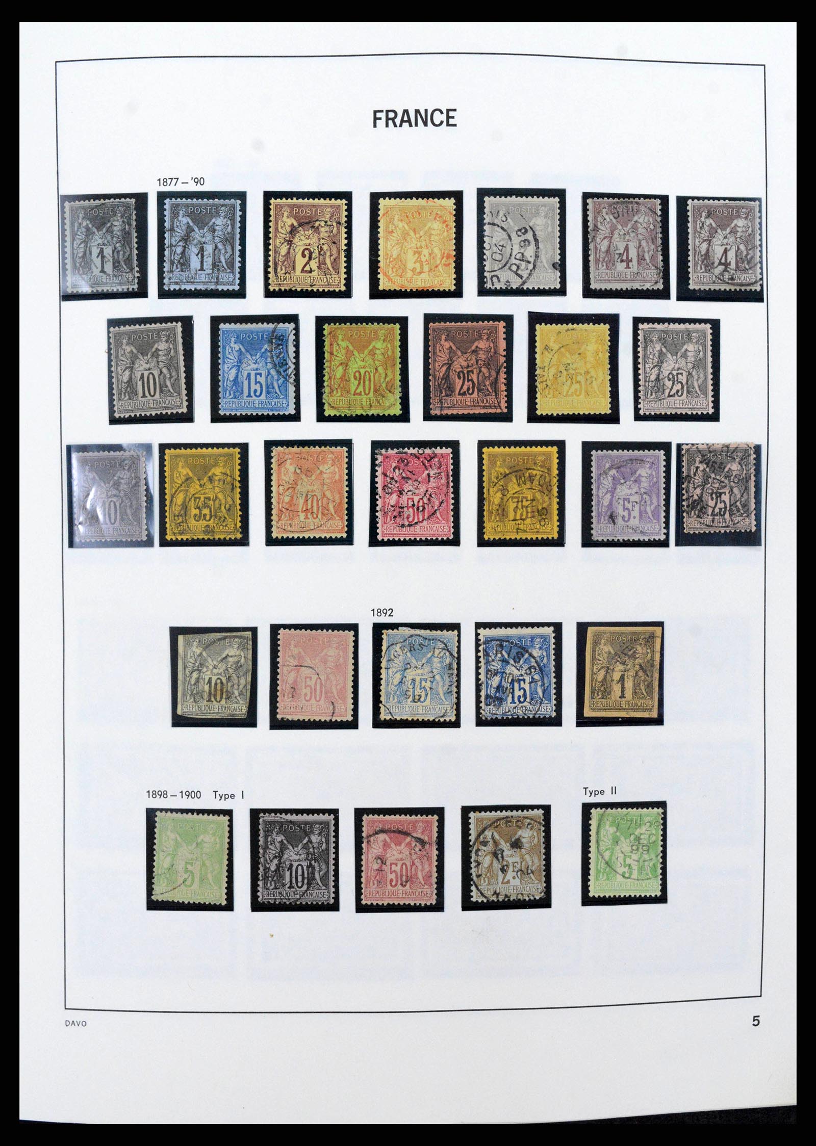 38022 0005 - Stamp collection 38022 France 1849-1990.
