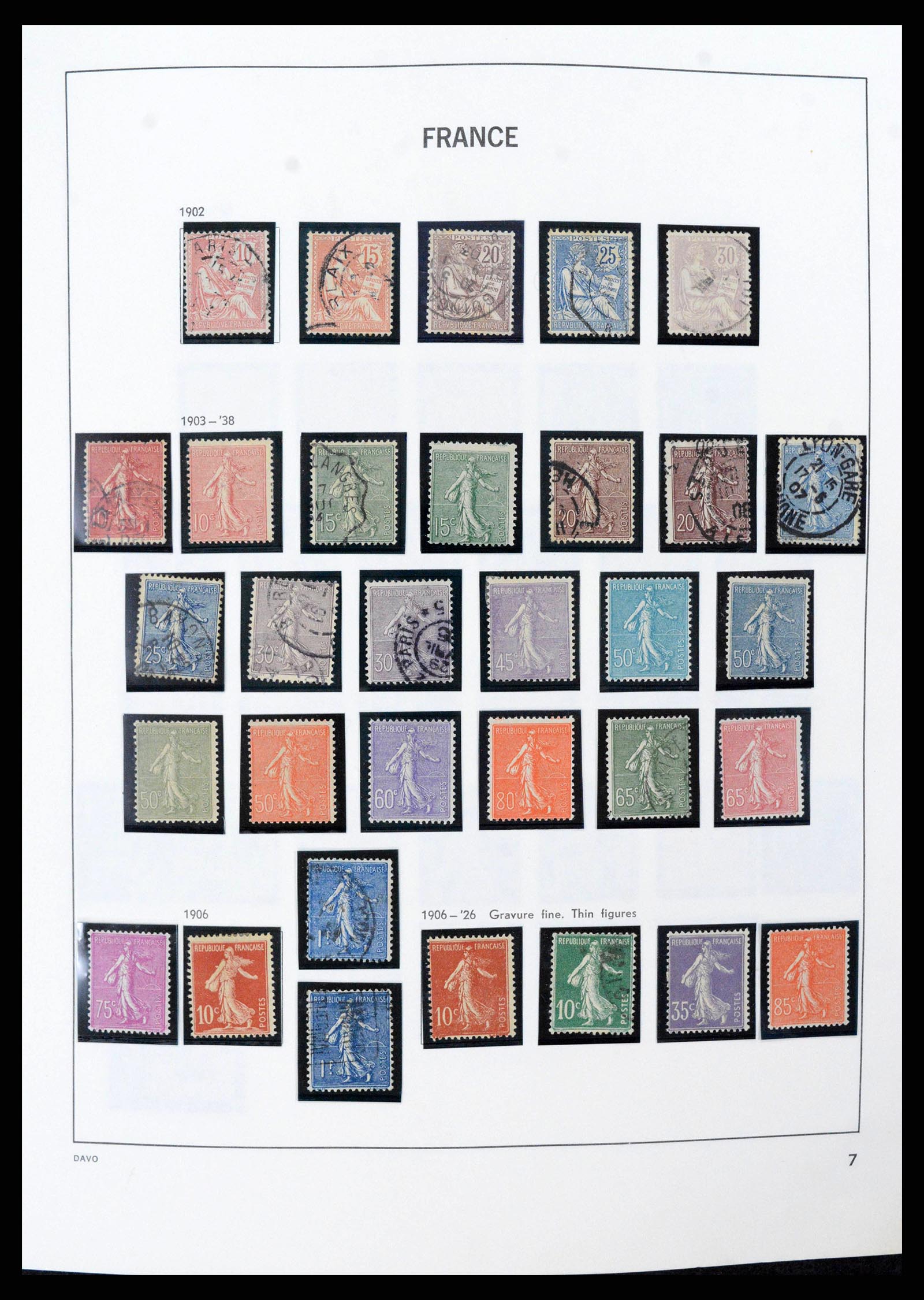 38022 0007 - Stamp collection 38022 France 1849-1990.