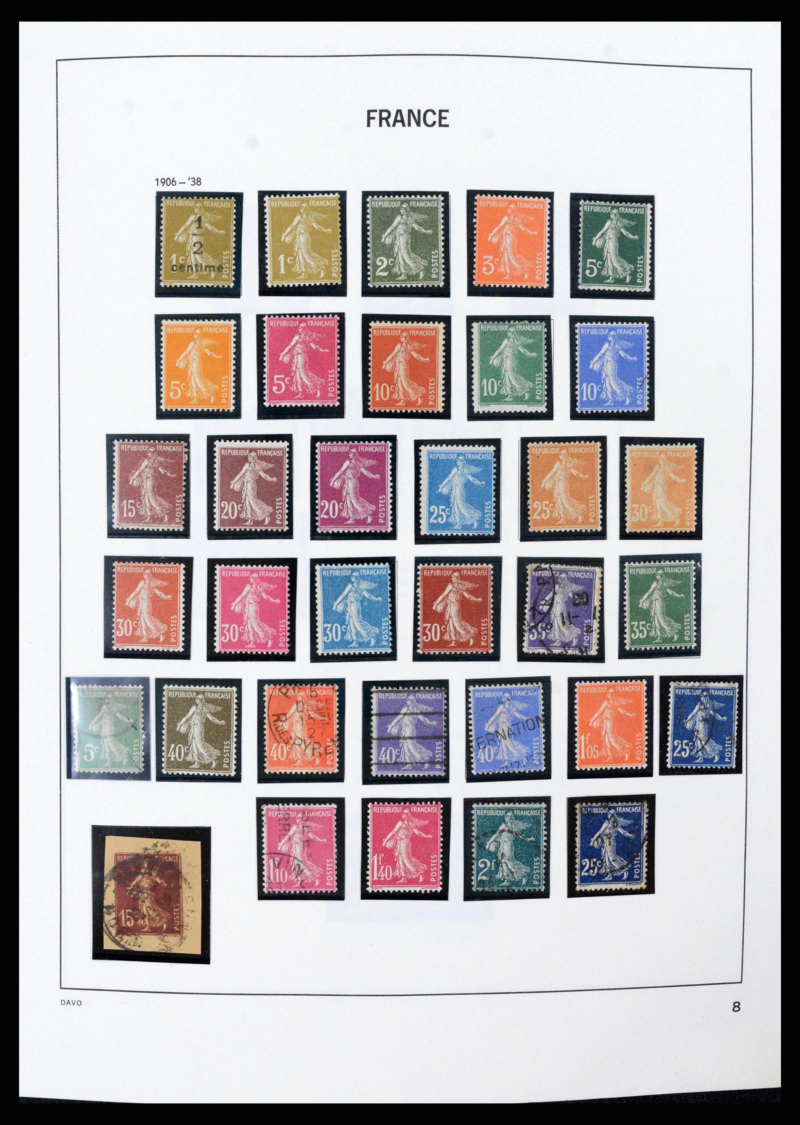 38022 0008 - Stamp collection 38022 France 1849-1990.