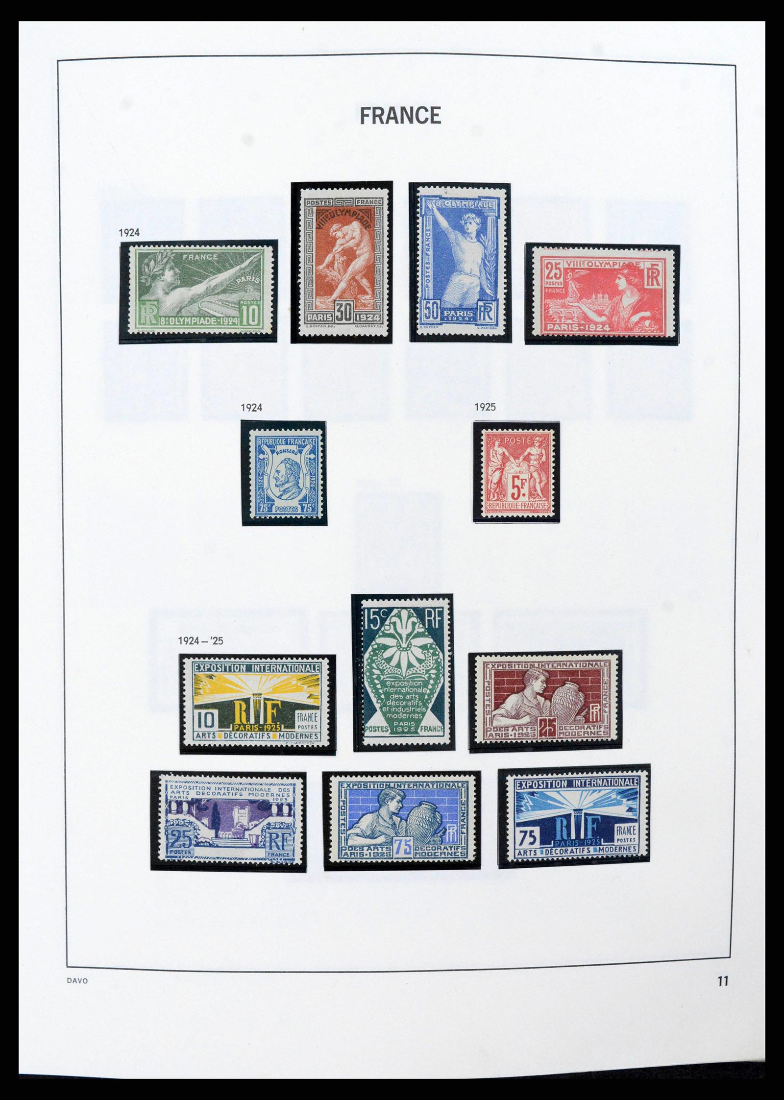 38022 0011 - Stamp collection 38022 France 1849-1990.