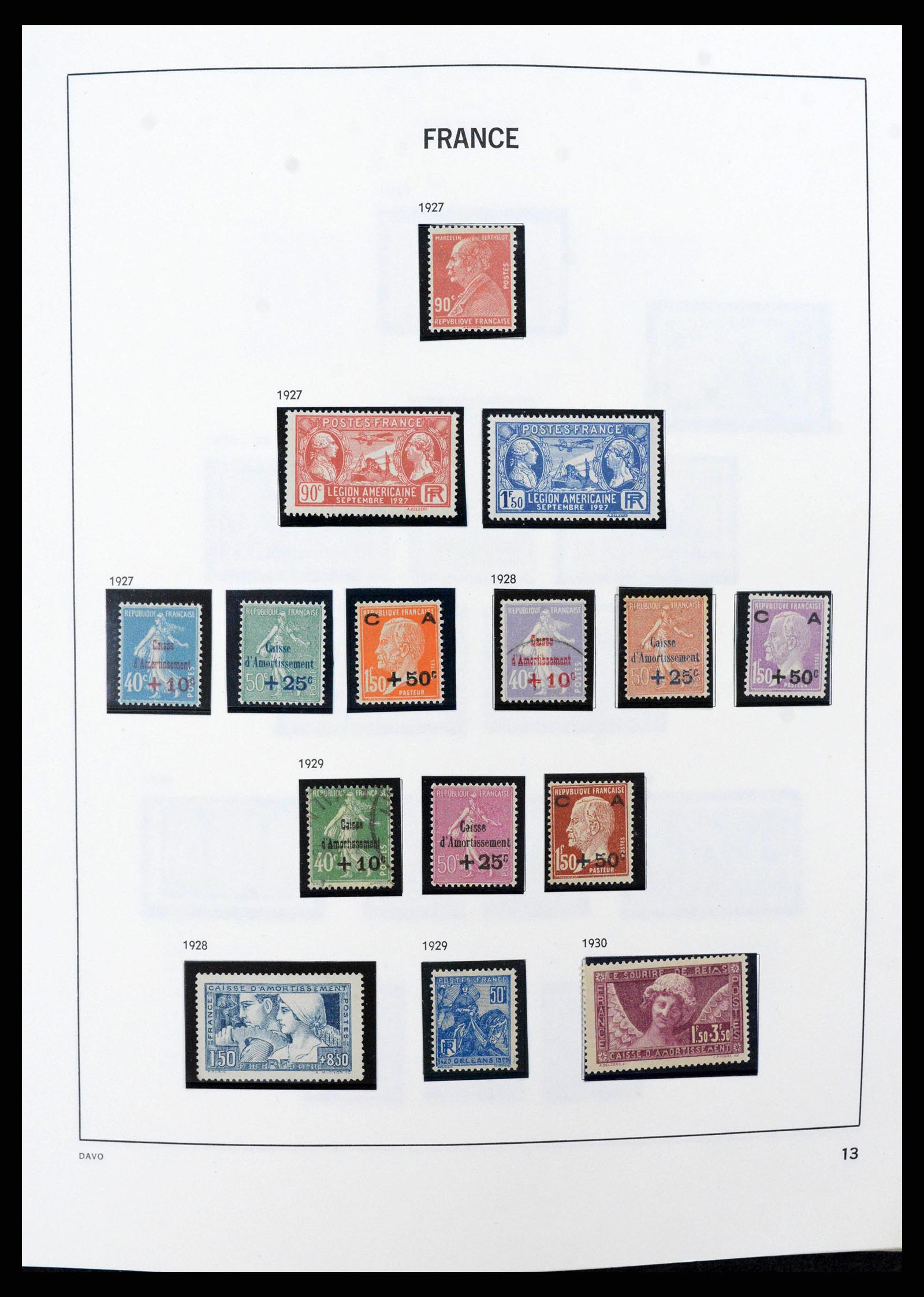 38022 0013 - Stamp collection 38022 France 1849-1990.