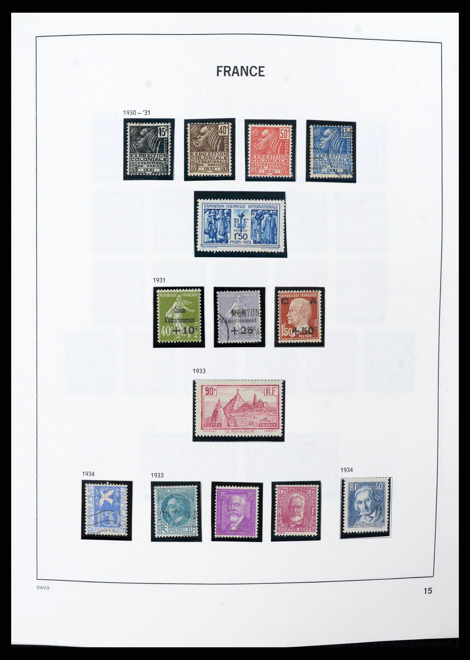 38022 0015 - Stamp collection 38022 France 1849-1990.