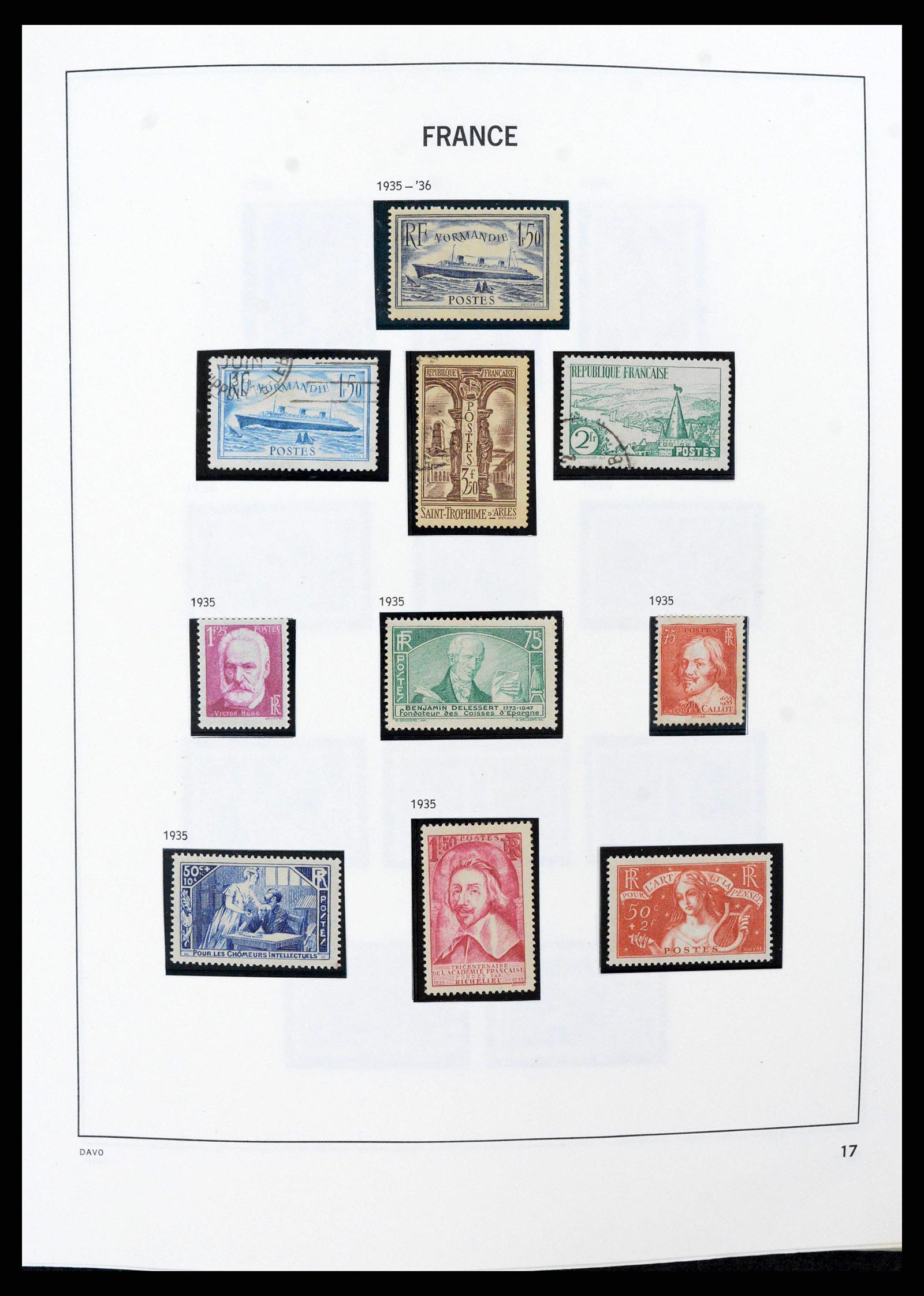 38022 0017 - Stamp collection 38022 France 1849-1990.