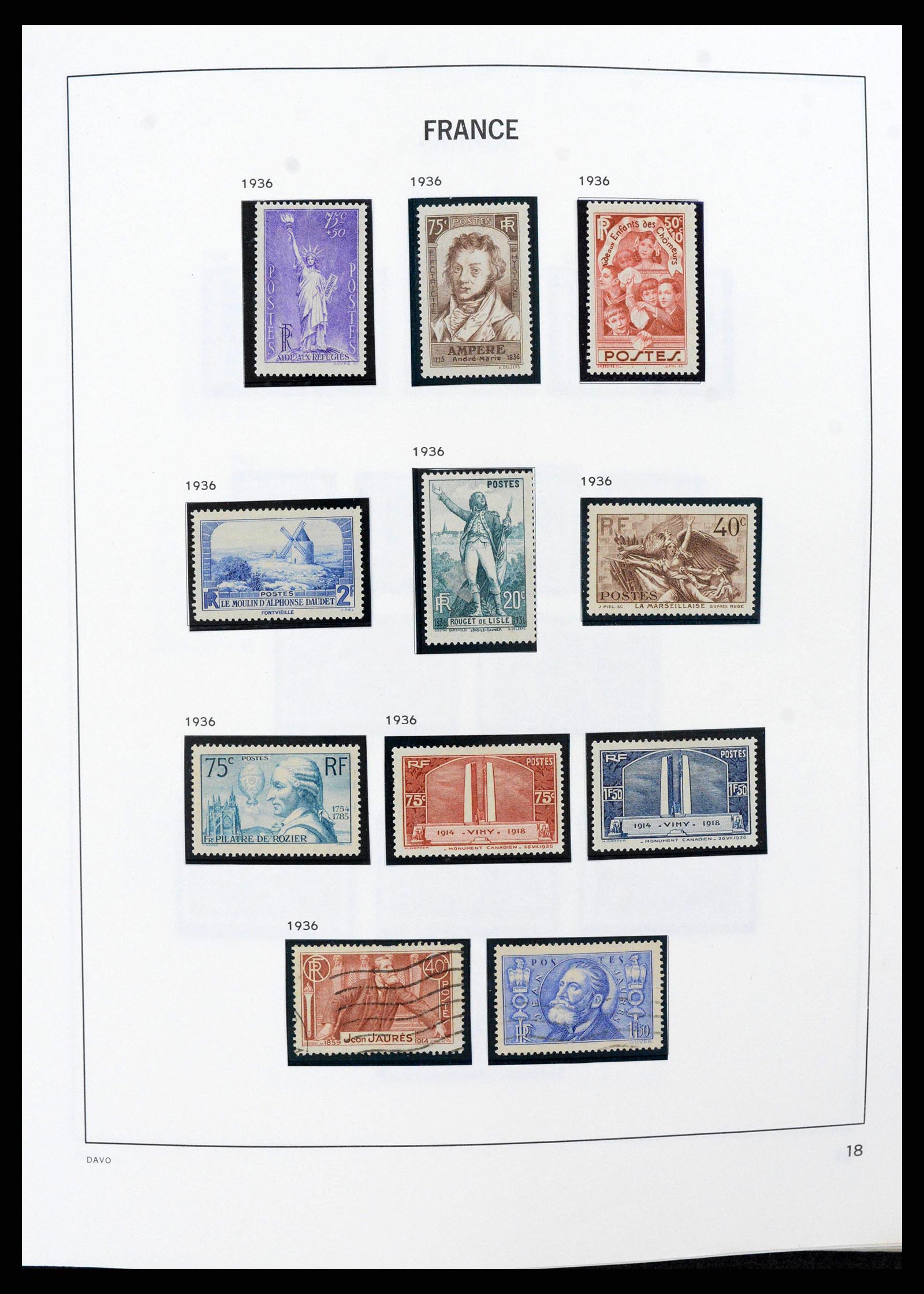38022 0018 - Stamp collection 38022 France 1849-1990.