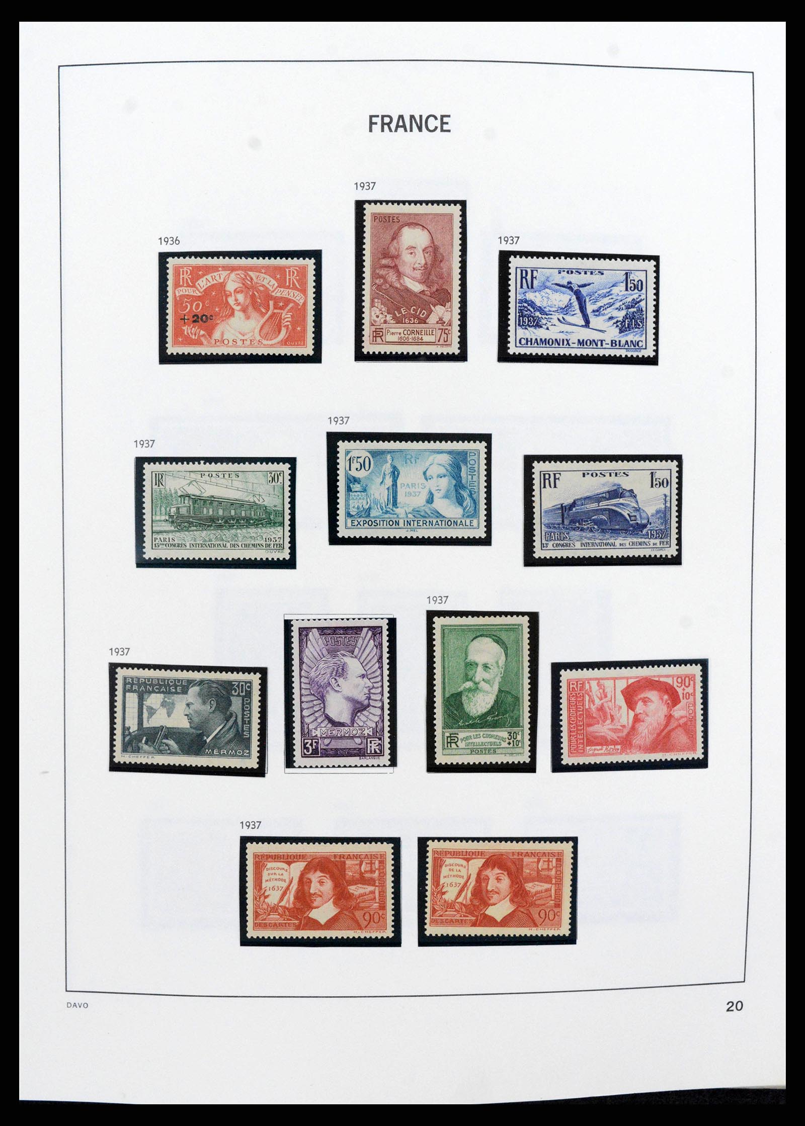 38022 0020 - Stamp collection 38022 France 1849-1990.