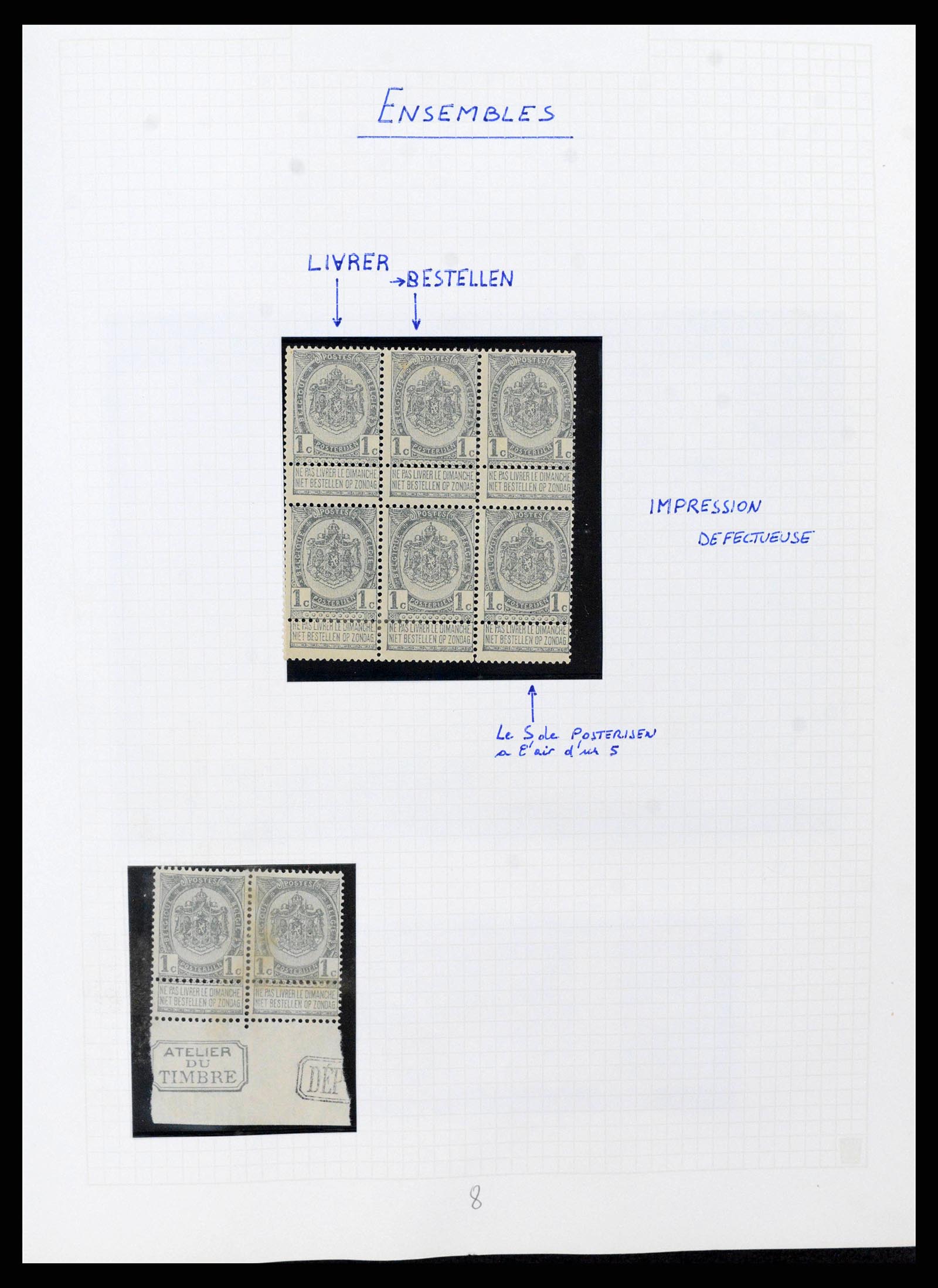 38023 0002 - Stamp collection 38023 Belgium 1893-1900.