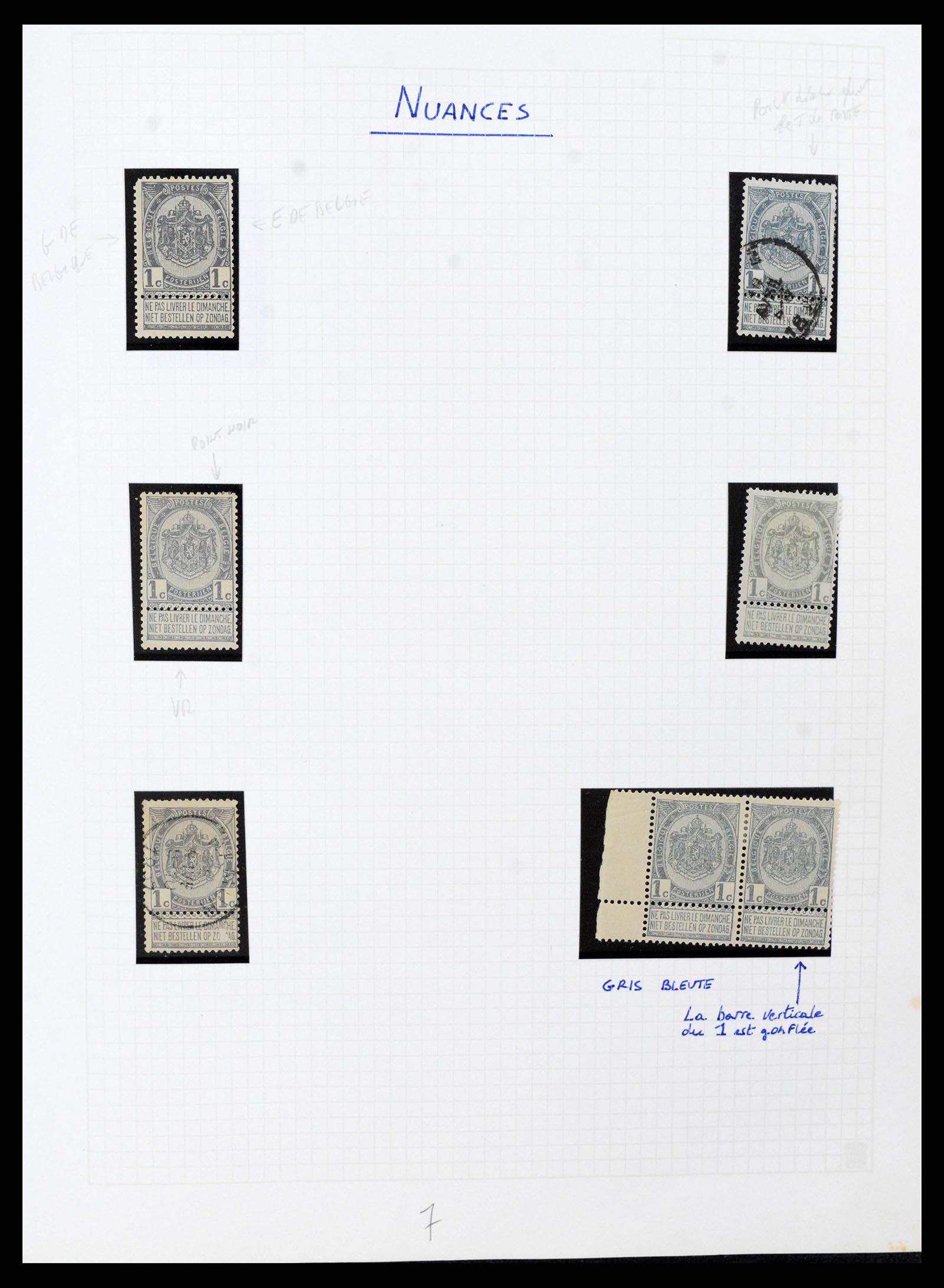 38023 0007 - Stamp collection 38023 Belgium 1893-1900.