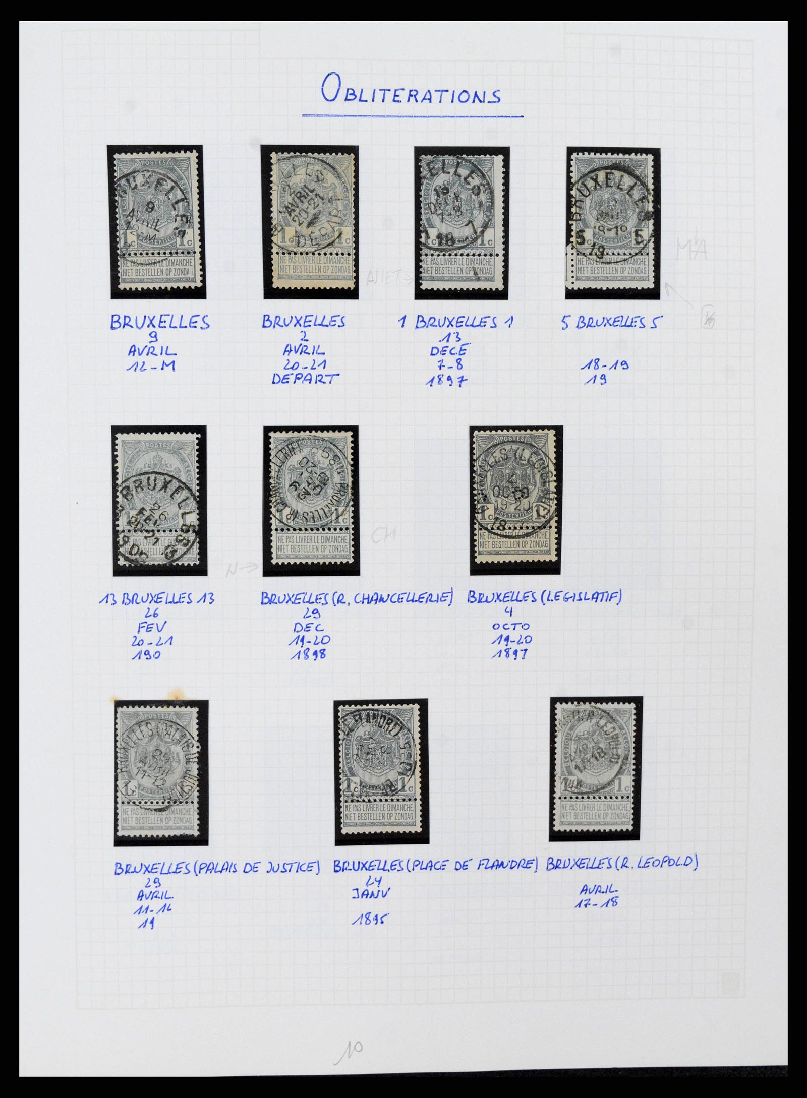38023 0015 - Stamp collection 38023 Belgium 1893-1900.