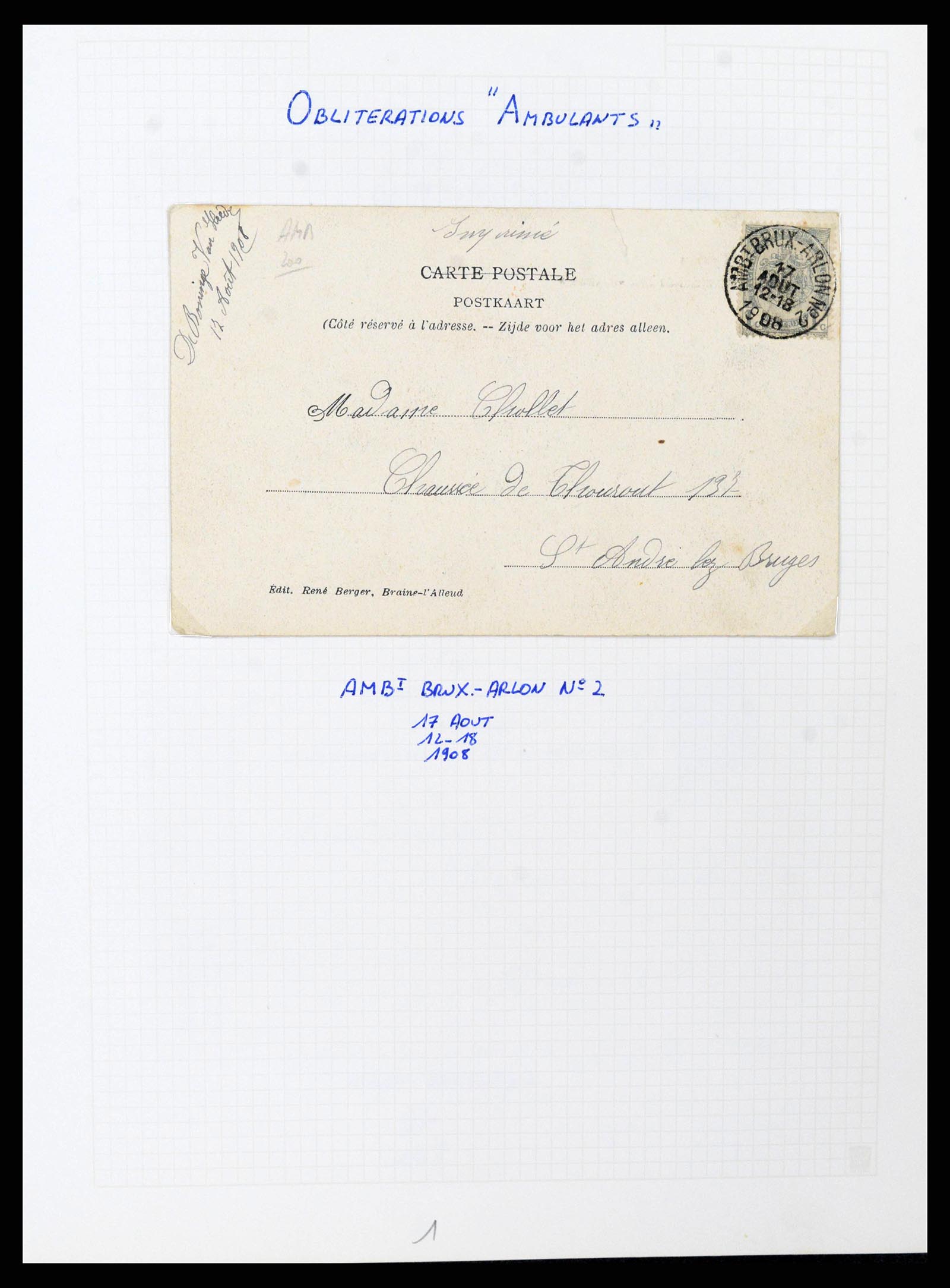 38023 0029 - Postzegelverzameling 38023 België 1893-1900.
