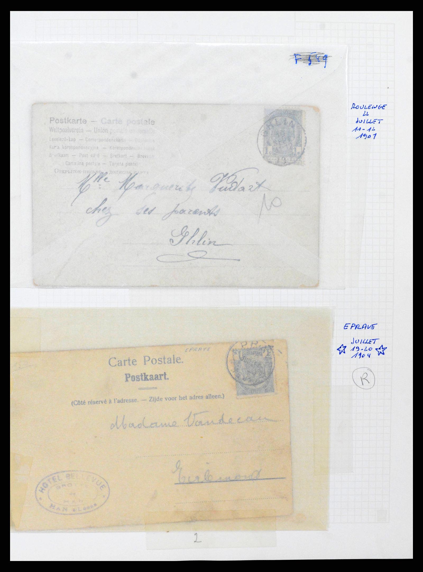 38023 0035 - Postzegelverzameling 38023 België 1893-1900.