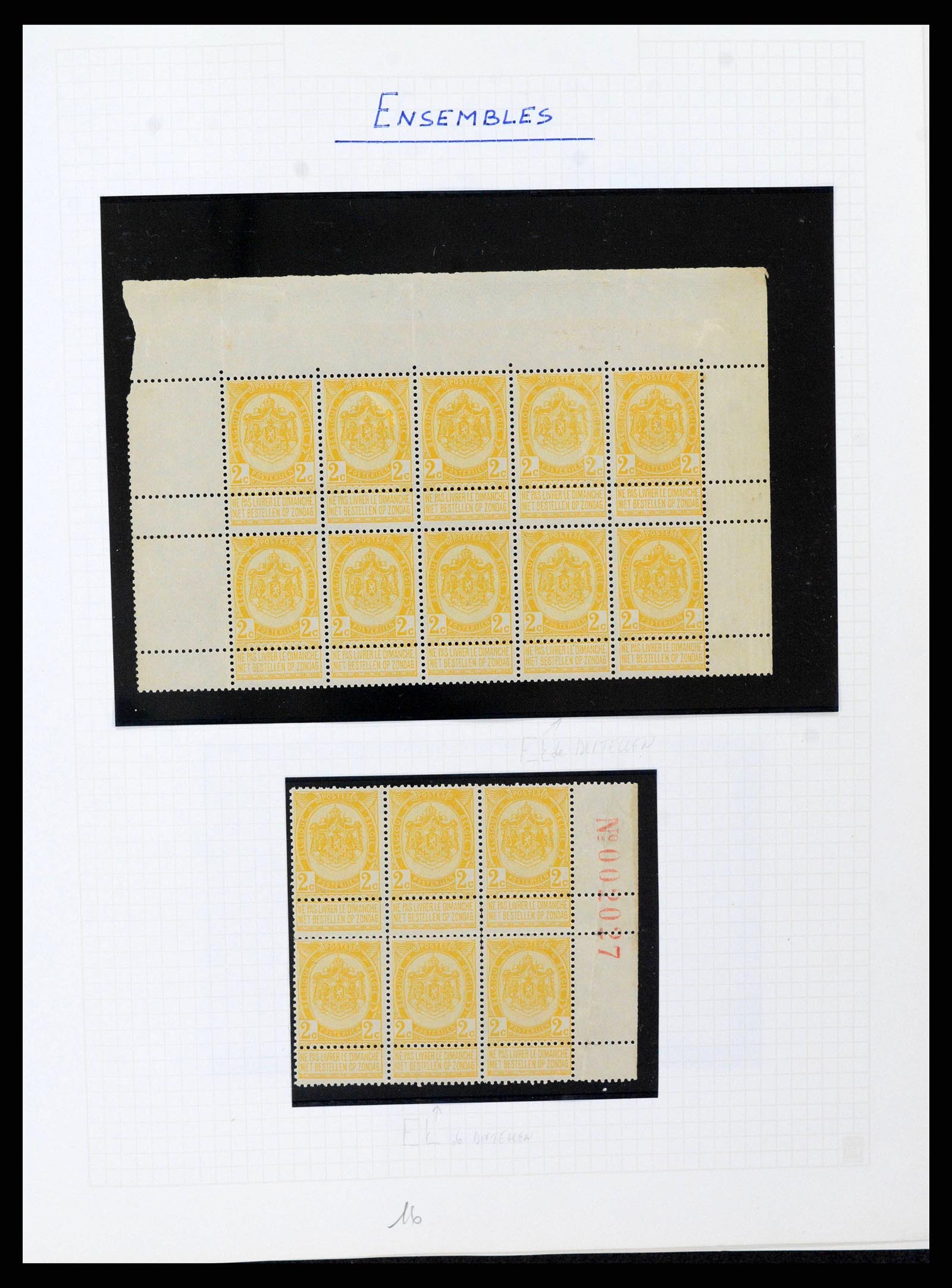 38023 0037 - Postzegelverzameling 38023 België 1893-1900.