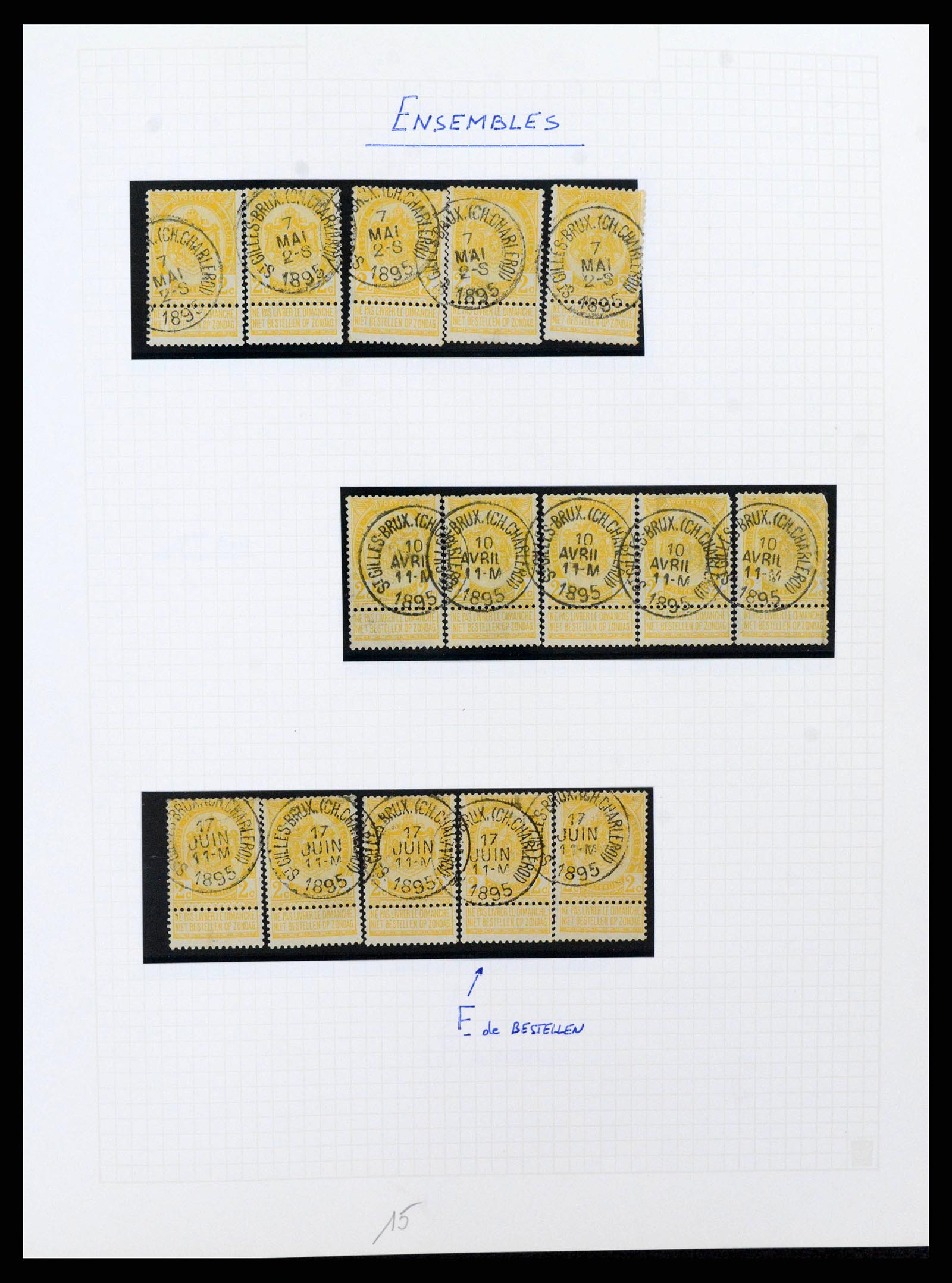 38023 0044 - Postzegelverzameling 38023 België 1893-1900.