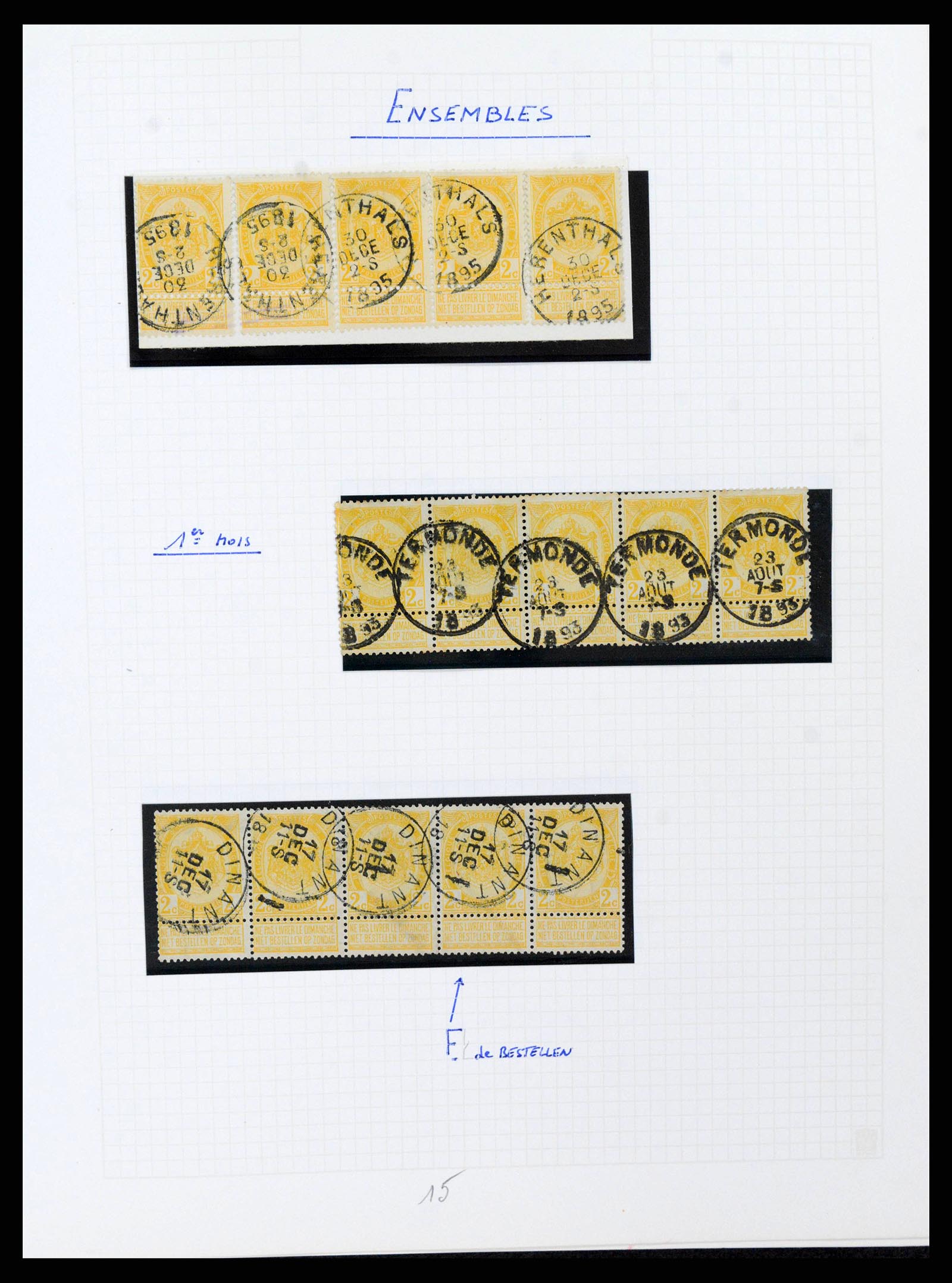 38023 0045 - Stamp collection 38023 Belgium 1893-1900.