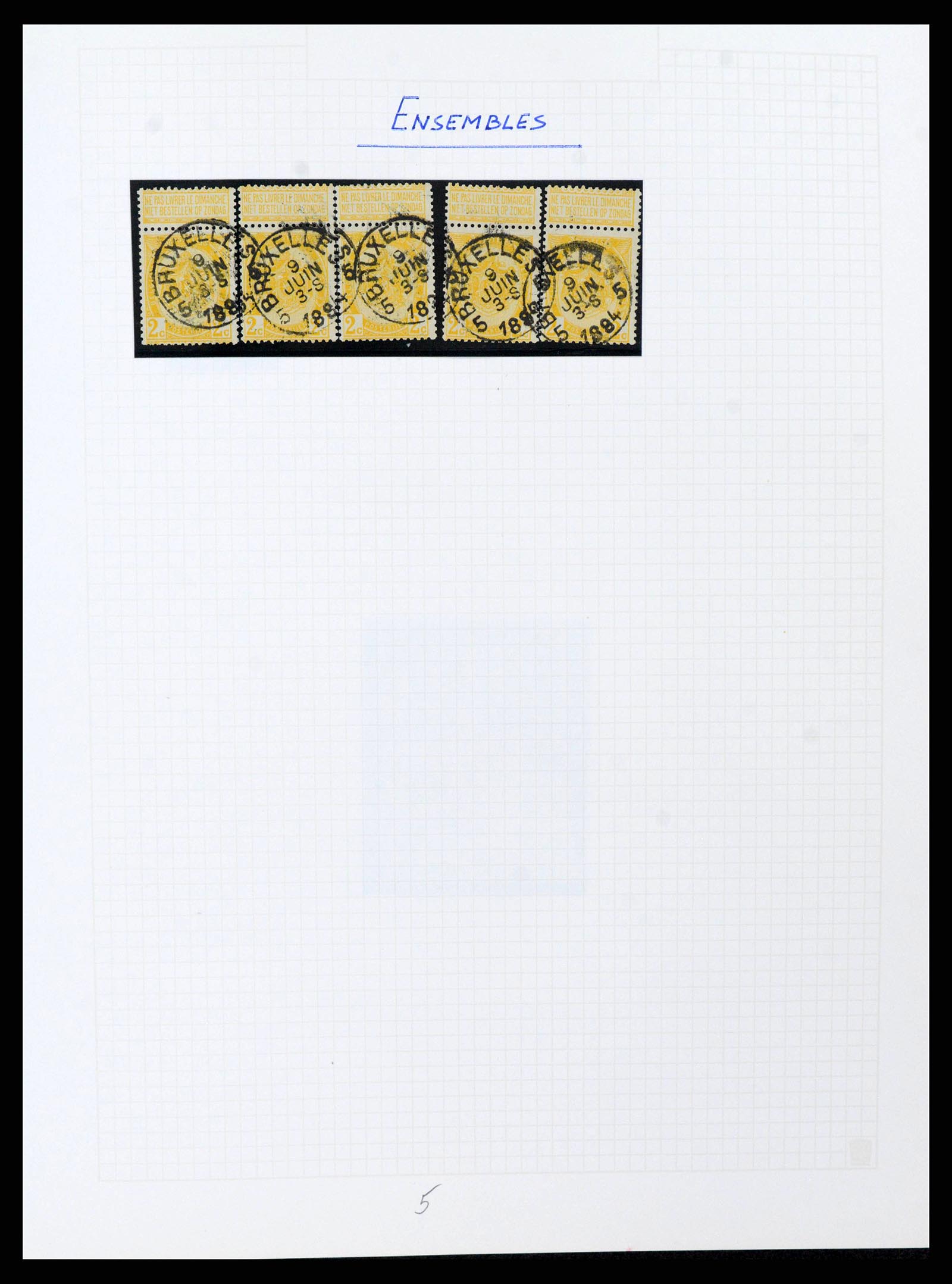 38023 0047 - Postzegelverzameling 38023 België 1893-1900.