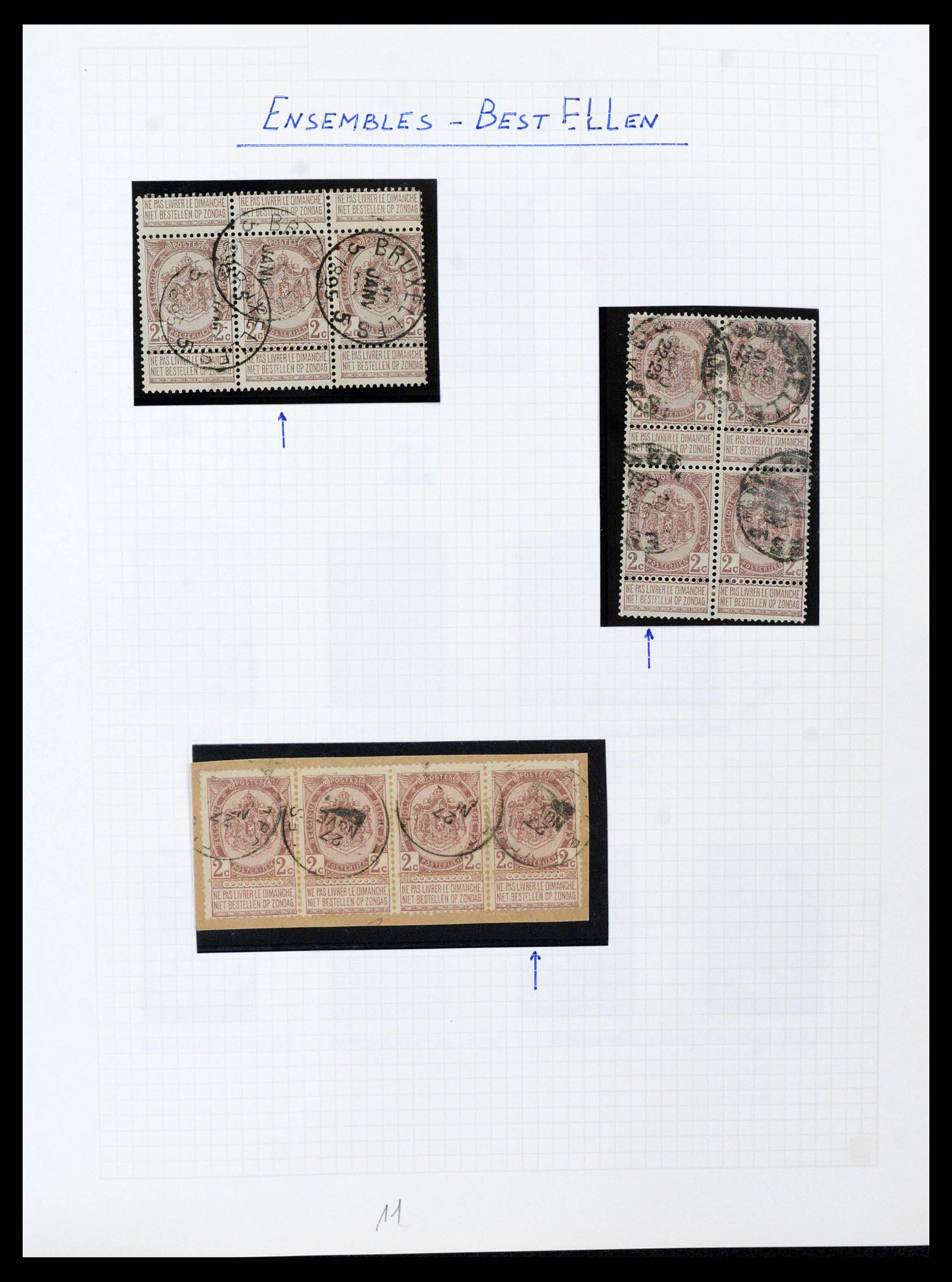 38023 0053 - Stamp collection 38023 Belgium 1893-1900.