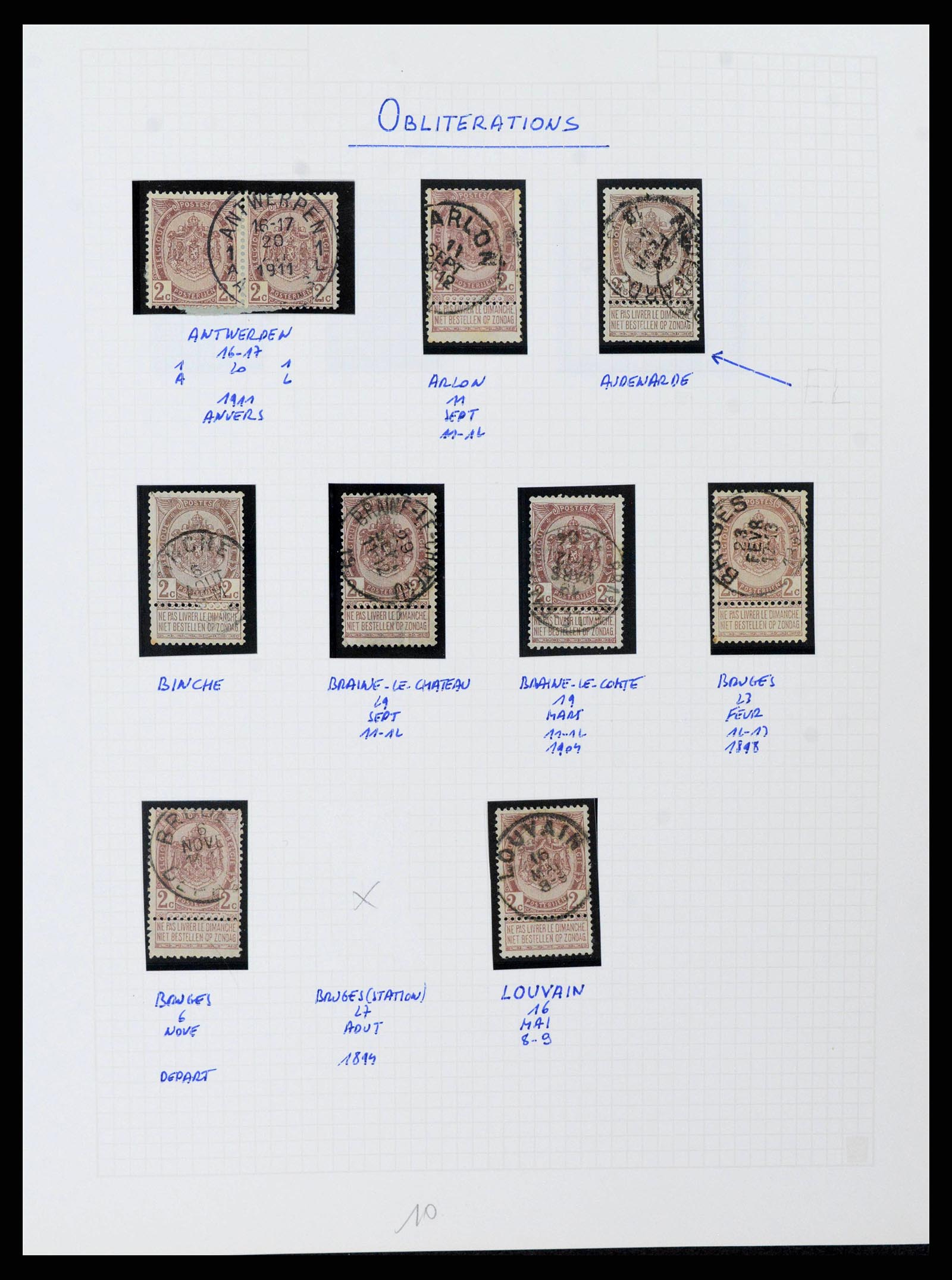 38023 0057 - Stamp collection 38023 Belgium 1893-1900.