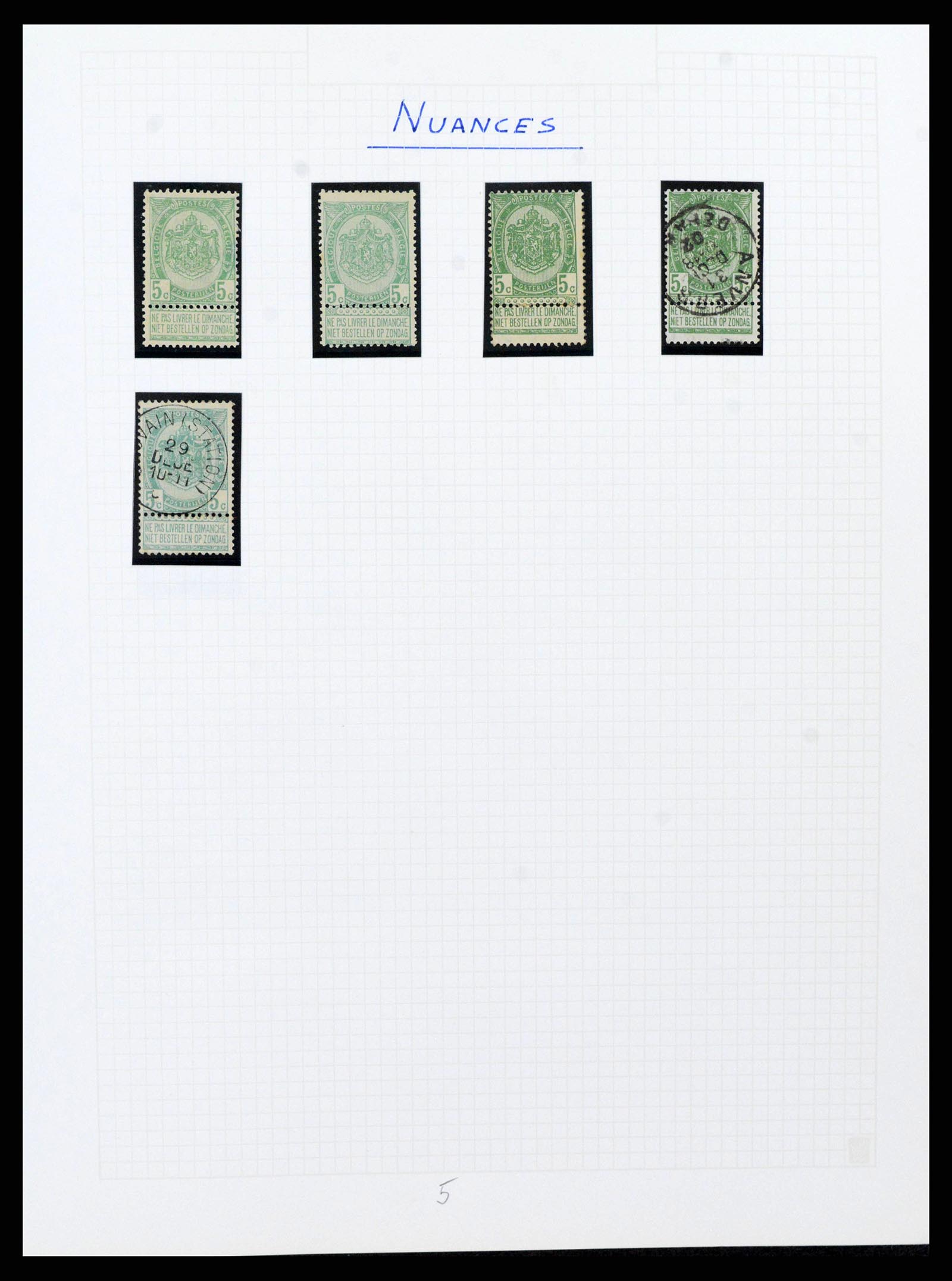38023 0059 - Postzegelverzameling 38023 België 1893-1900.