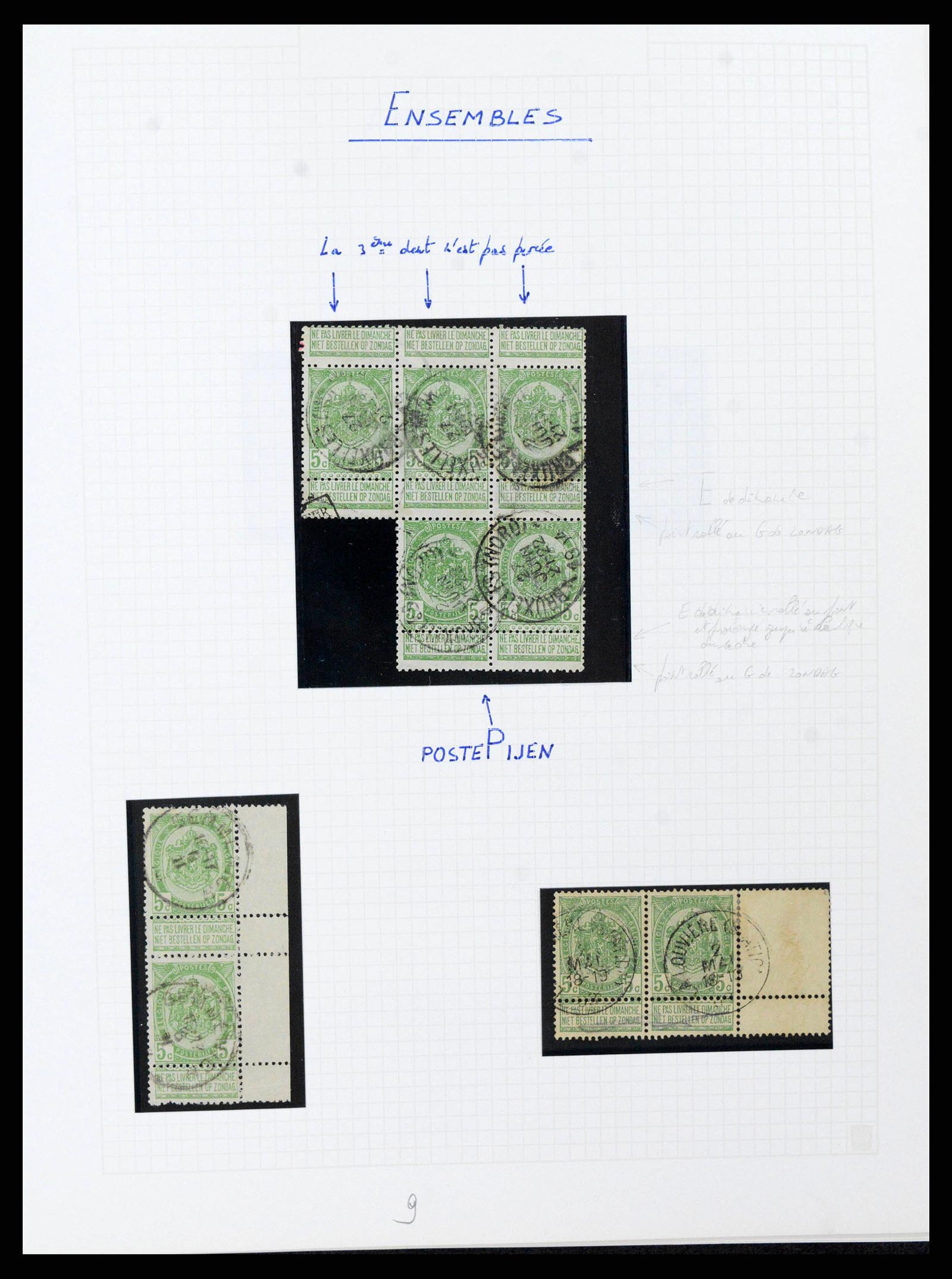 38023 0064 - Postzegelverzameling 38023 België 1893-1900.