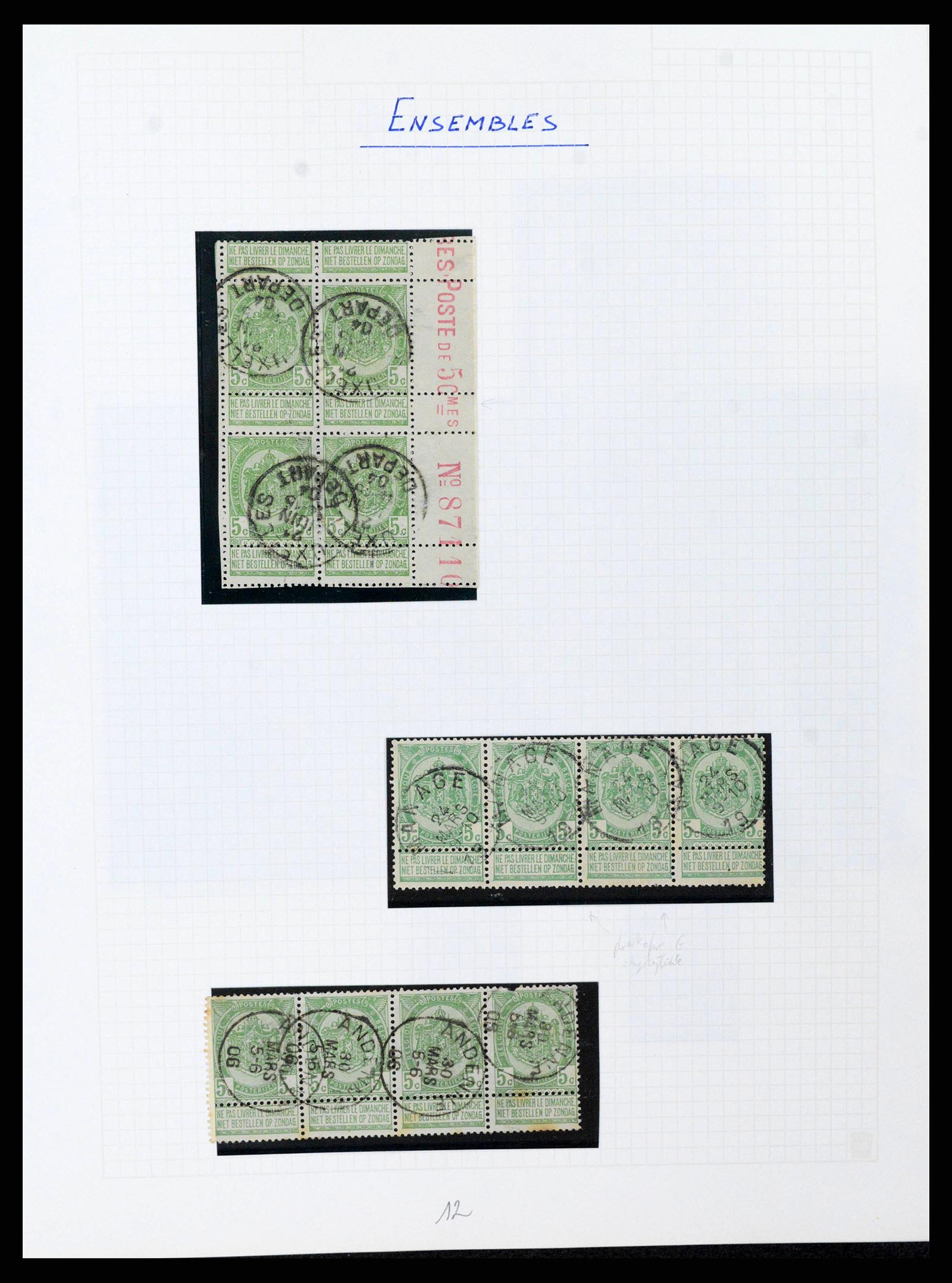 38023 0066 - Postzegelverzameling 38023 België 1893-1900.